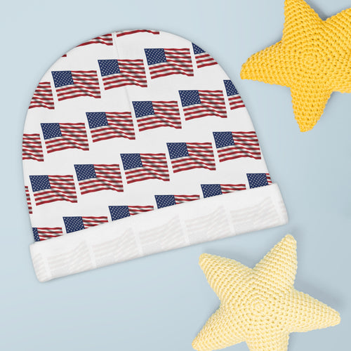 Amerikanische Flagge Baby-Mütze Patriotische Neugeborenenmütze USA Babykappe 4. Juli Babymütze Babyparty Geschenk Süße USA Babymütze