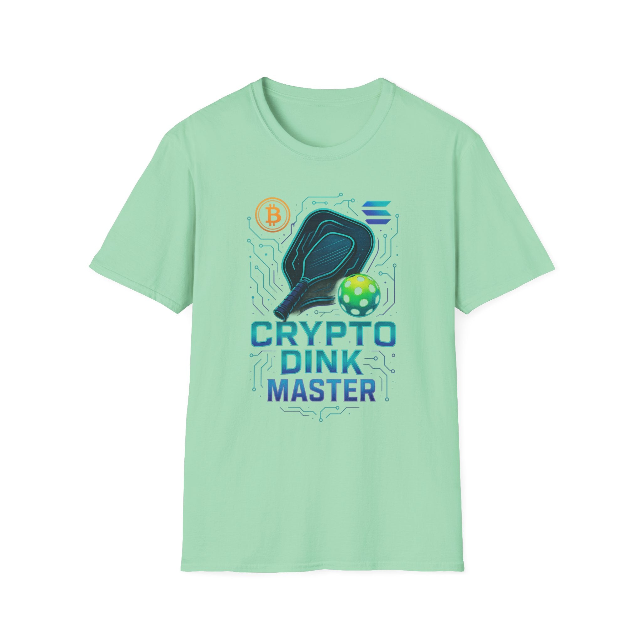 Whale of the Pickleball Court Dink Master Bitcoin T-Shirt Tee 7 colors 100% cotton