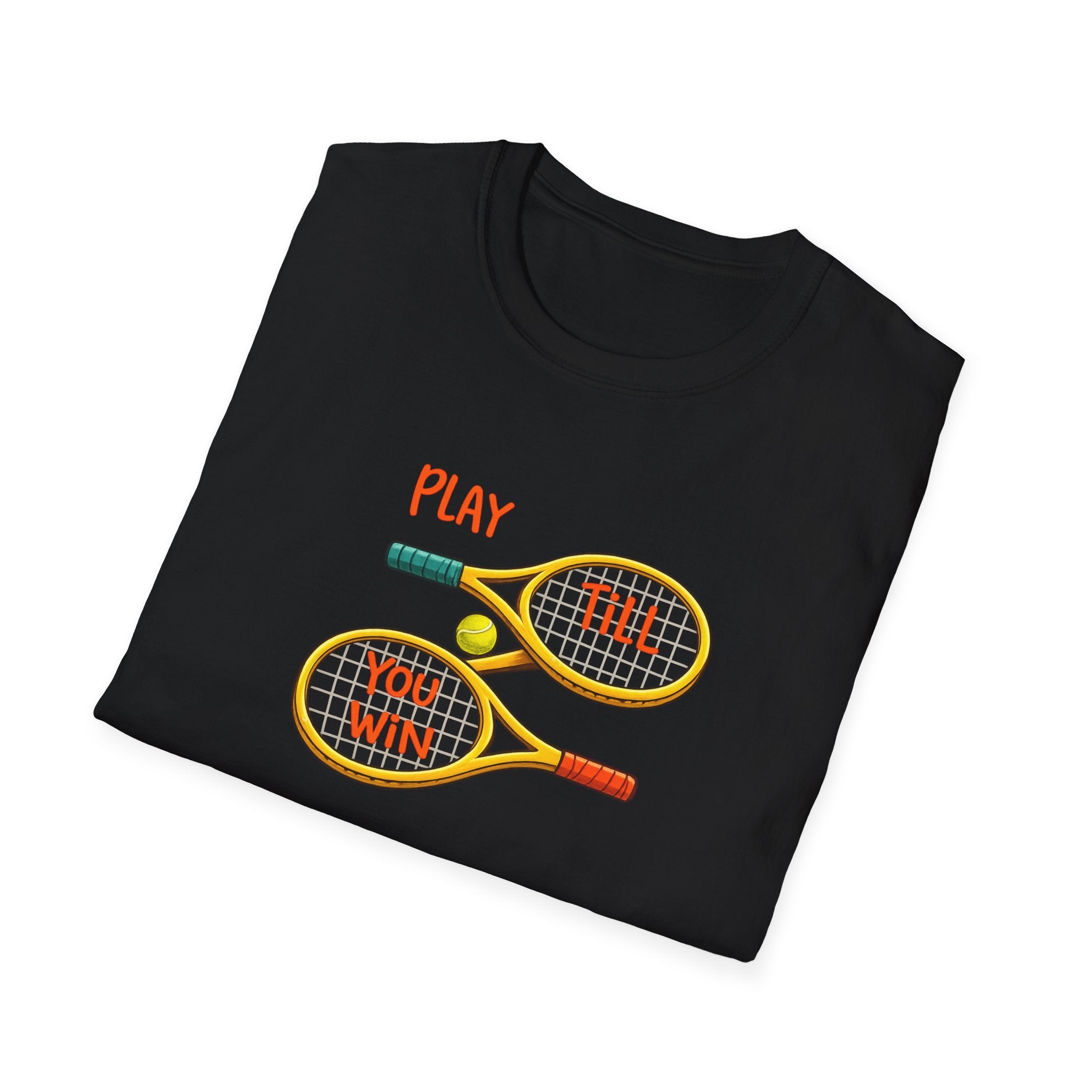 Play Till You Win Tennis Shirt Motivational Tennis T-Shirt Athlete Sports Tee Tennis Lover Gift 5 colors 100% cotton