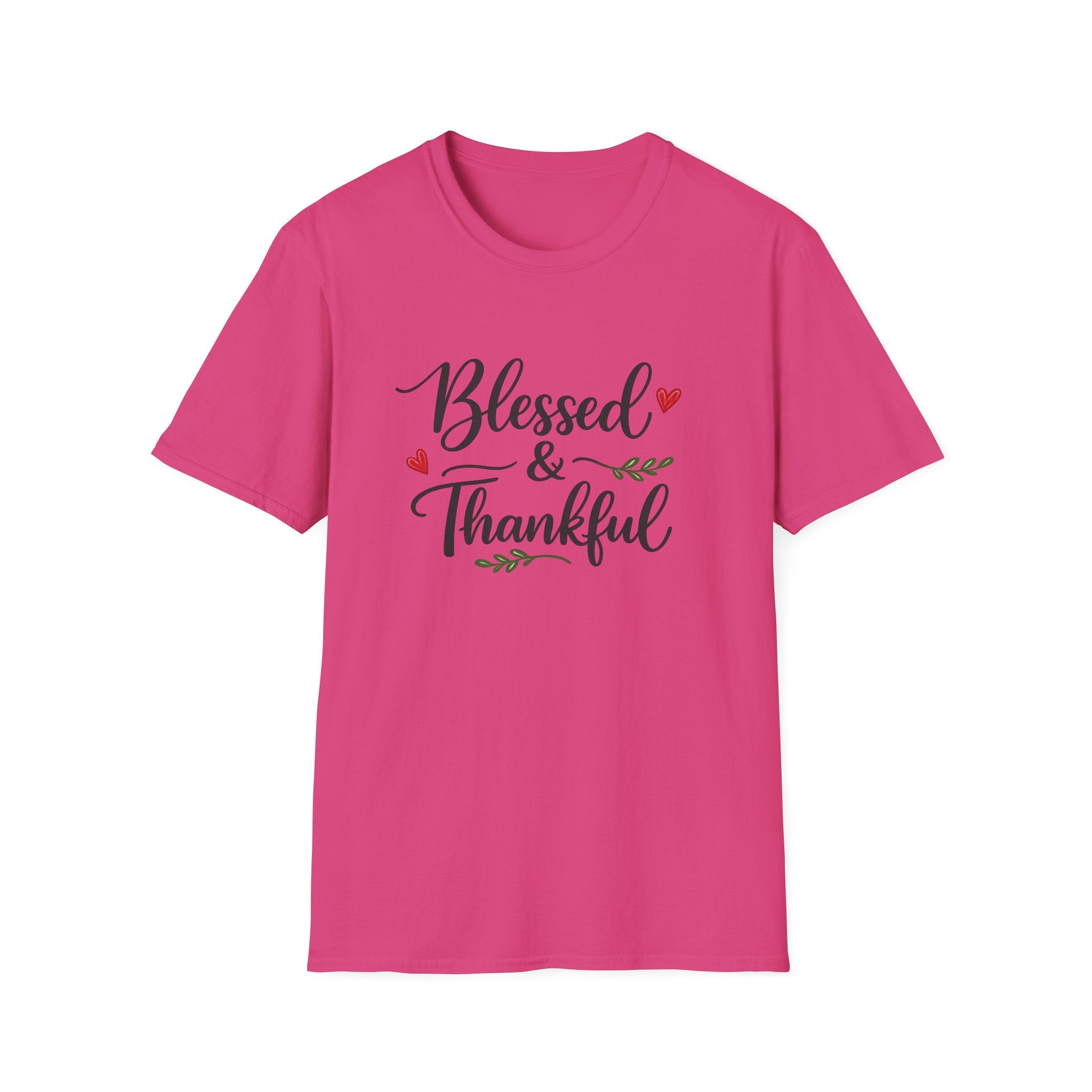 Blessed & Thankful T-Shirt Christian Gratitude Shirt Faith Inspired Tee 7 colors 100% cotton