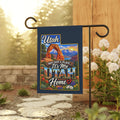 Satsandtripes.com Utah Is Home Garden Flag – Scenic Mountain & Red Rock Yard Flag Utah Pride Outdoor Decor 12 x 18