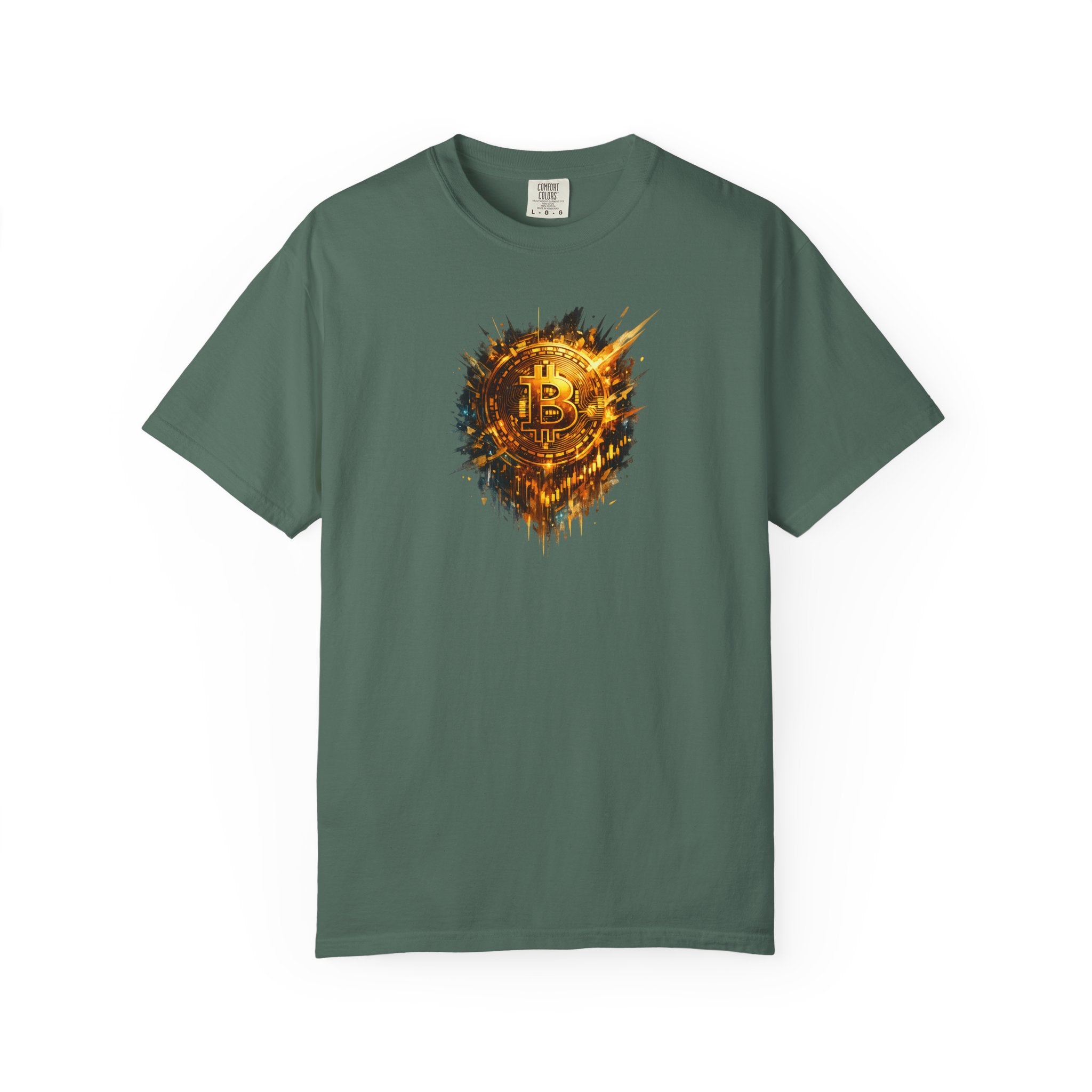 Bitcoin Fire Coin TShirt Bitcoin Shirt for Crypto Fans Digital Gold Streetwear Burning Bitcoin Logo T-shirt 11 colors 100% cotton