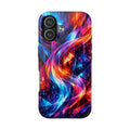 Neon Abstract Tough Phone Case Protective Case Impact Resistant Geometric Phone Cover Impact Resistant Case iPhone & Samsung