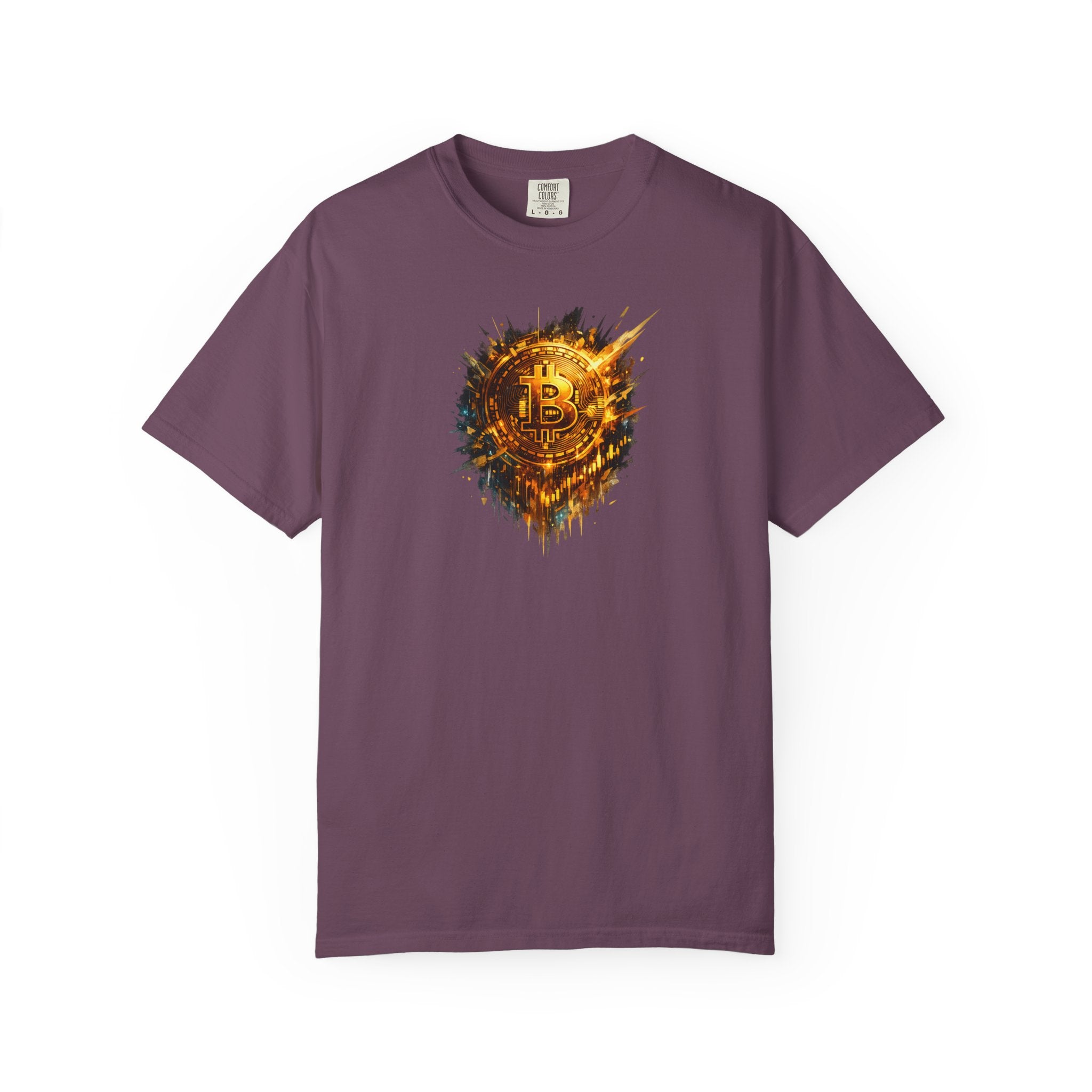 Bitcoin Fire Coin TShirt Bitcoin Shirt for Crypto Fans Digital Gold Streetwear Burning Bitcoin Logo T-shirt 11 colors 100% cotton