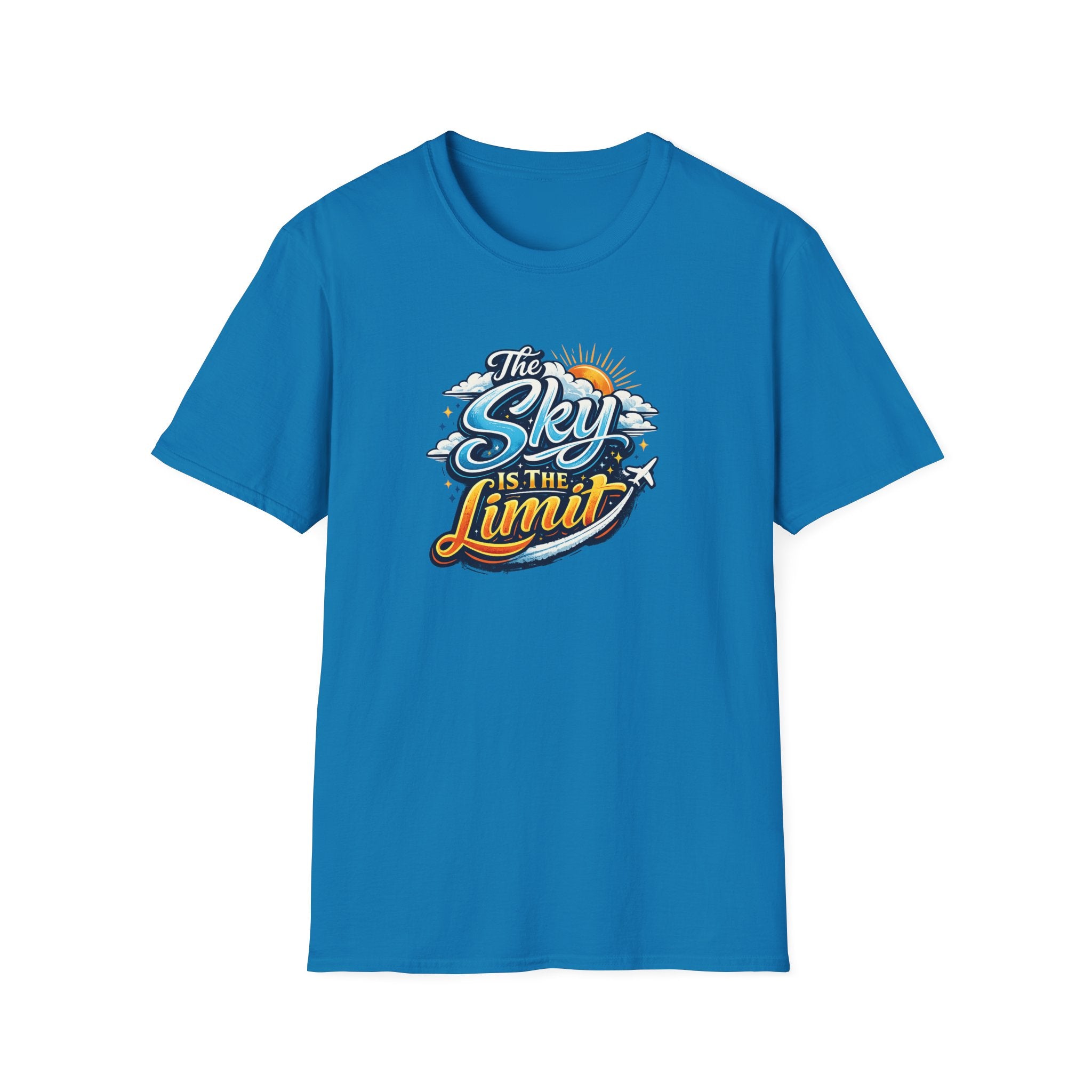 The Sky Is The Limit Motivations-T-Shirt Inspirierendes Spruch-Shirt Dream Big Positive Mindset T-Shirt 7 Farben 100% Baumwolle