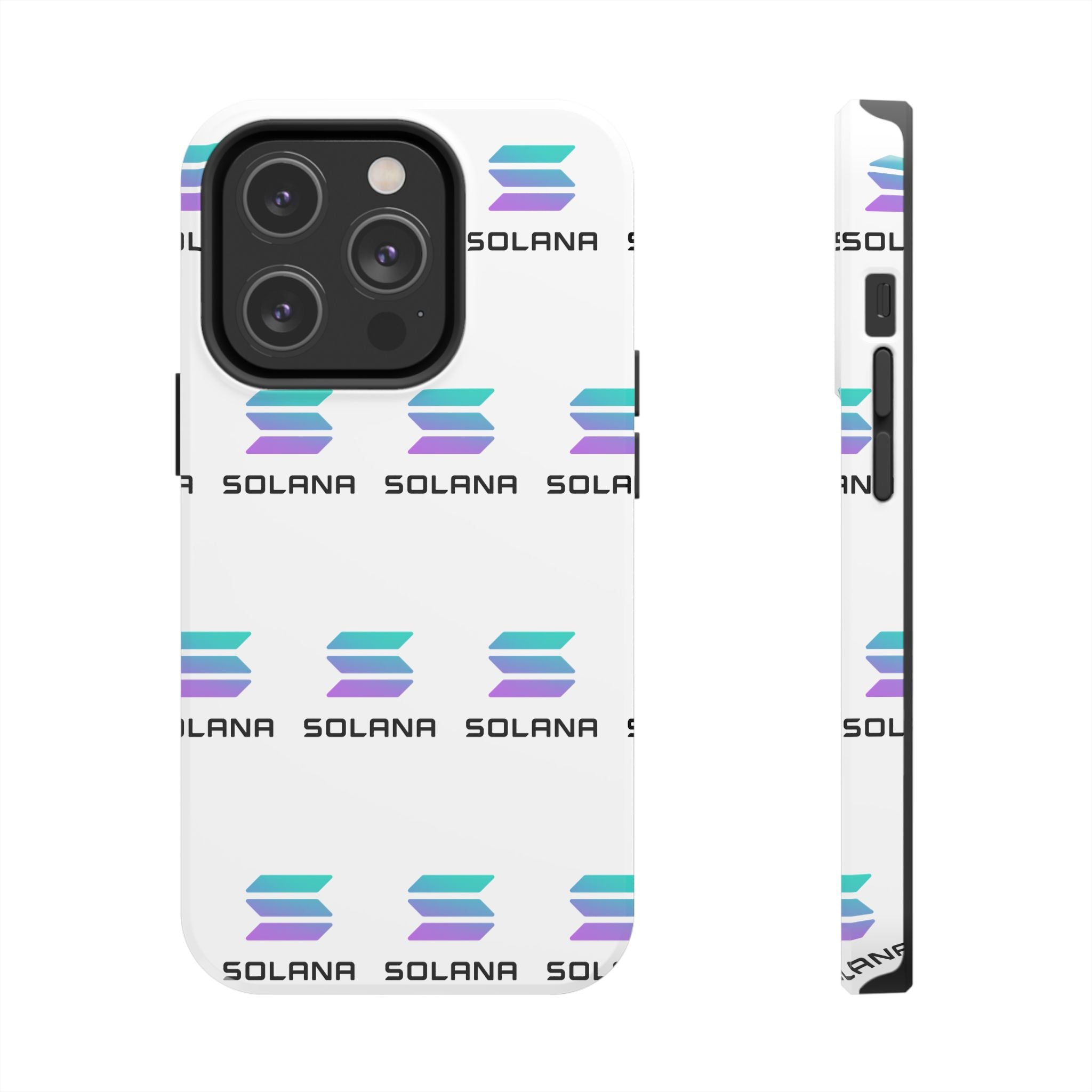 Solana Tough Phone Case Crypto Phone Case iPhone and Samsung Case Glossy Protective Cover SOL Phone Case