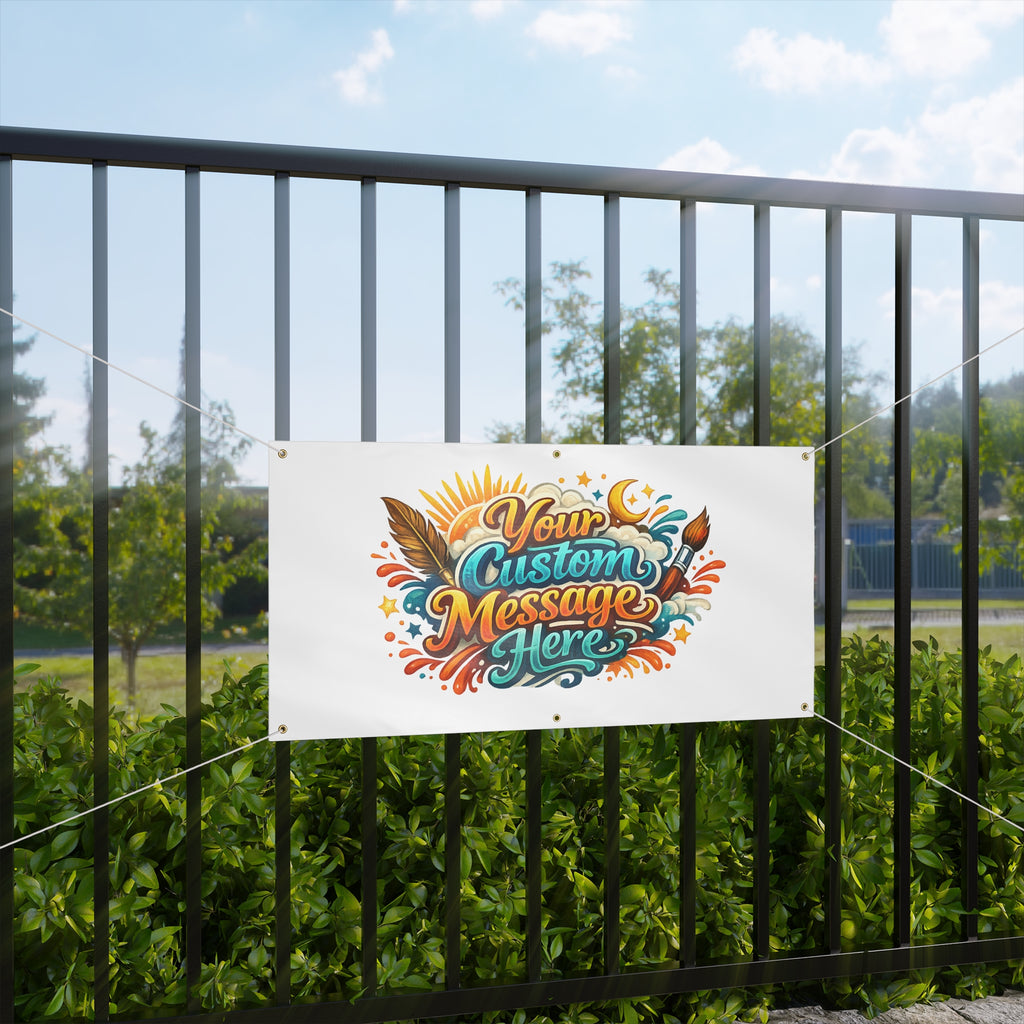 Custom Banner Matte Outdoor Vinyl Personalized Sign 4 sizes available