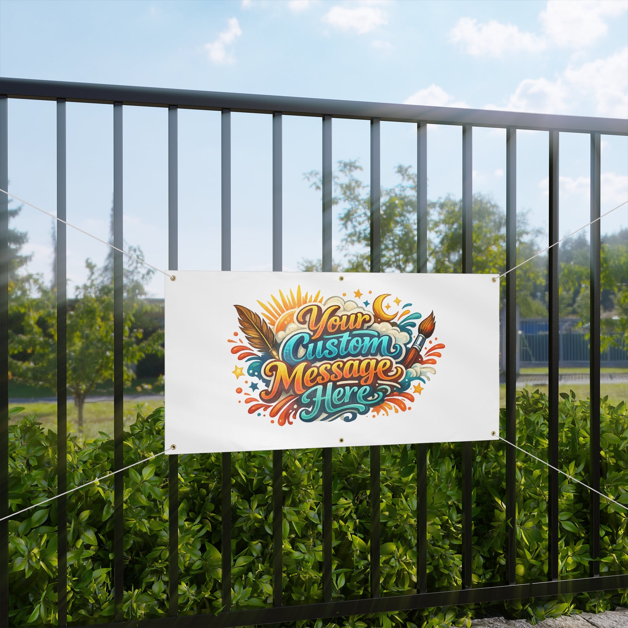Custom Banner Matte Outdoor Vinyl Personalized Sign 4 sizes available