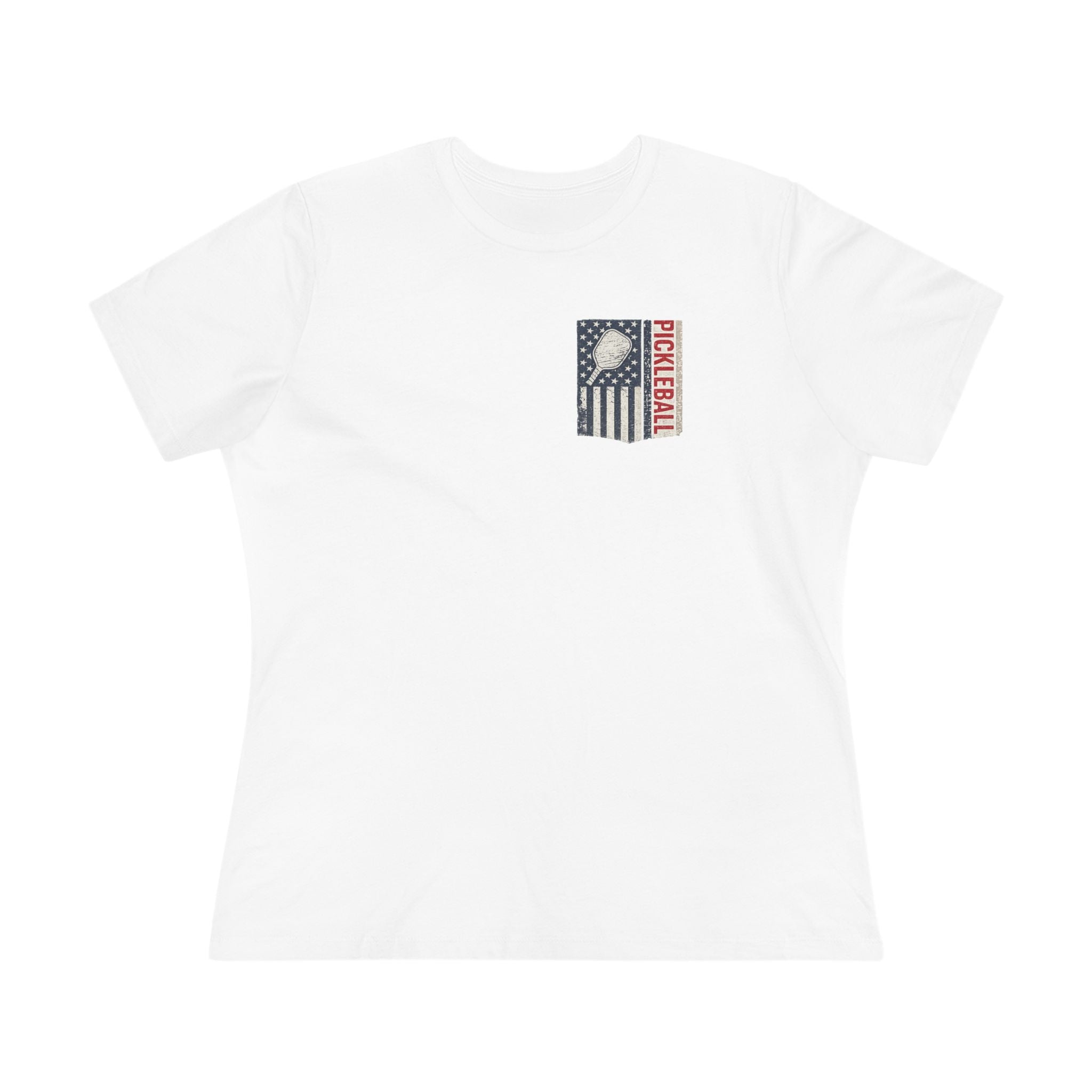 Women's Pickleball Flag Shirt Vintage USA Pickleball Tee Patriotic Pickleball Shirt for Her Court Player Gift 4 colors 100% cotton