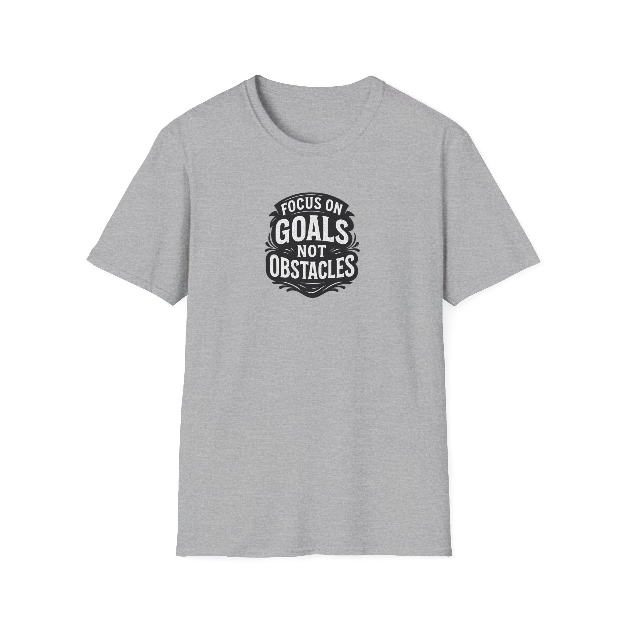 Focus on Goals Not Obstacles T-Shirt Motivational Stay Driven with our Bold Motivational Tee 5 colors 100% cotton