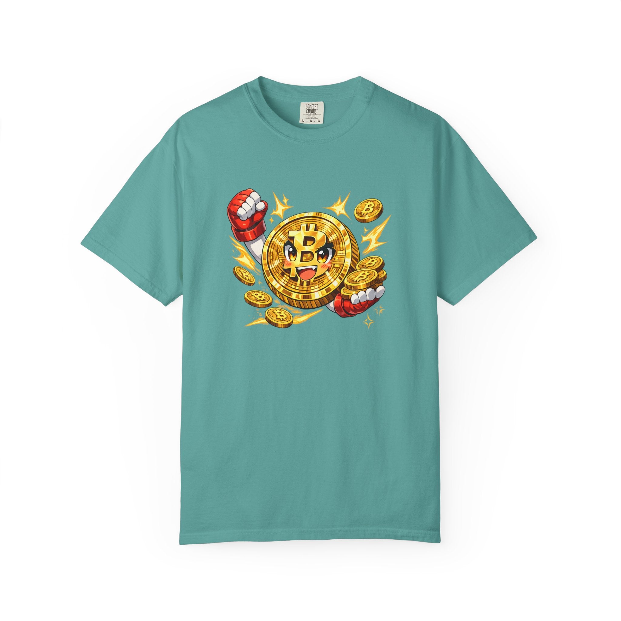 Anime Bitcoin Krypto T-Shirt Lustig Kawaii BTC Grafik Tee 6 Farben 100% Baumwolle