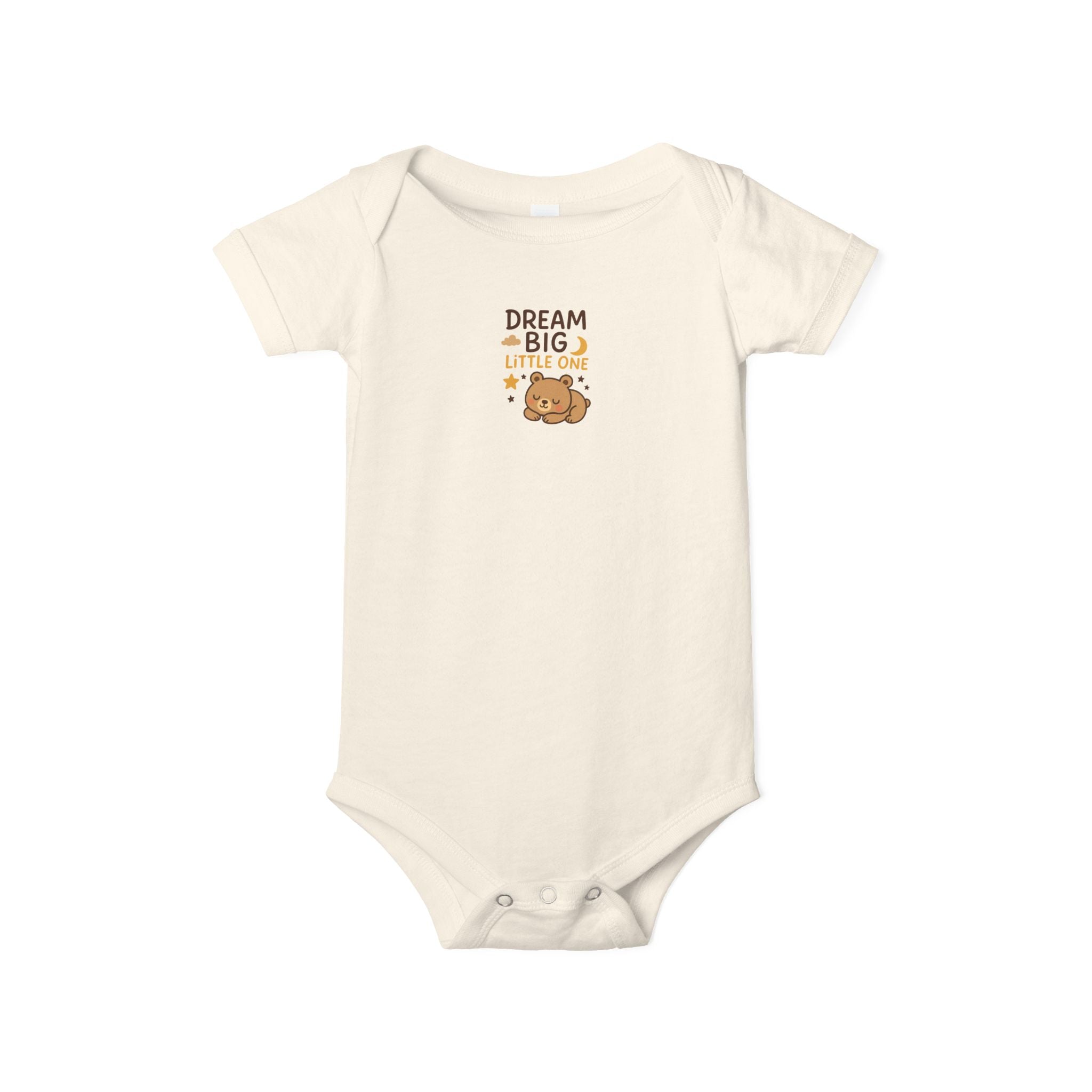 Wrap your little one in comfort with this "Dream Big Little One" baby onesie Check out our matching Blanket 5 colors 100% cotton