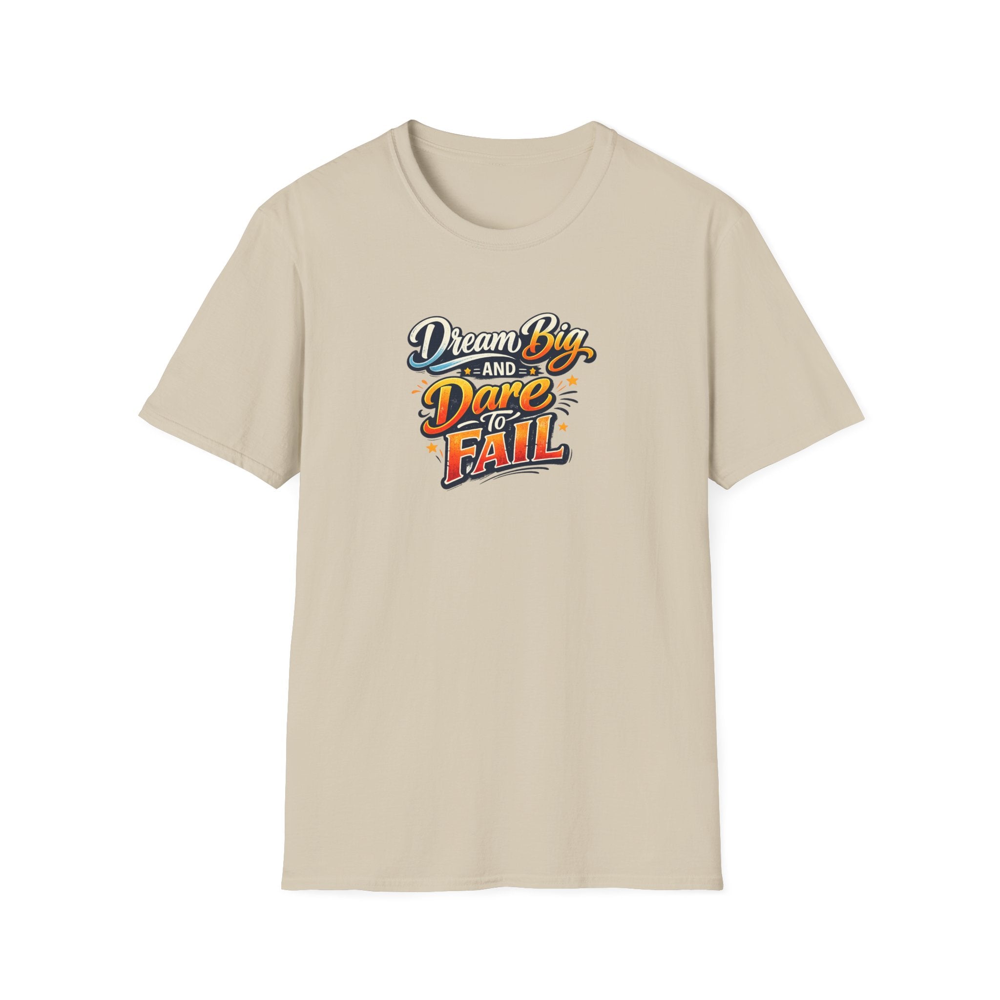 Träume groß und wage es, zu scheitern Kühne Ziele Motivations-T-Shirt Inspirierendes Shirt 8 Farben 100 % Baumwolle