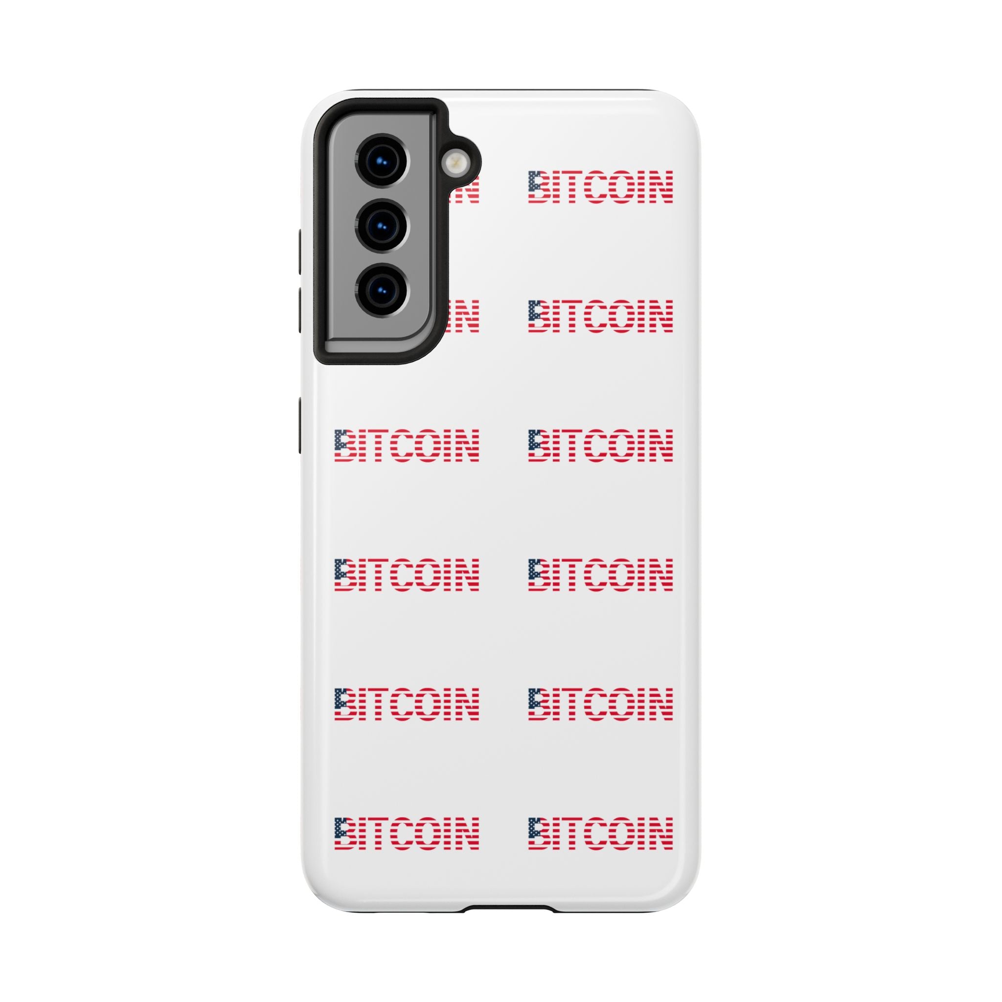 Bitcoin Tough Phone Case Crypto Phone Case iPhone and Samsung Case Glossy Protective Cover Bitcoin Logo Case