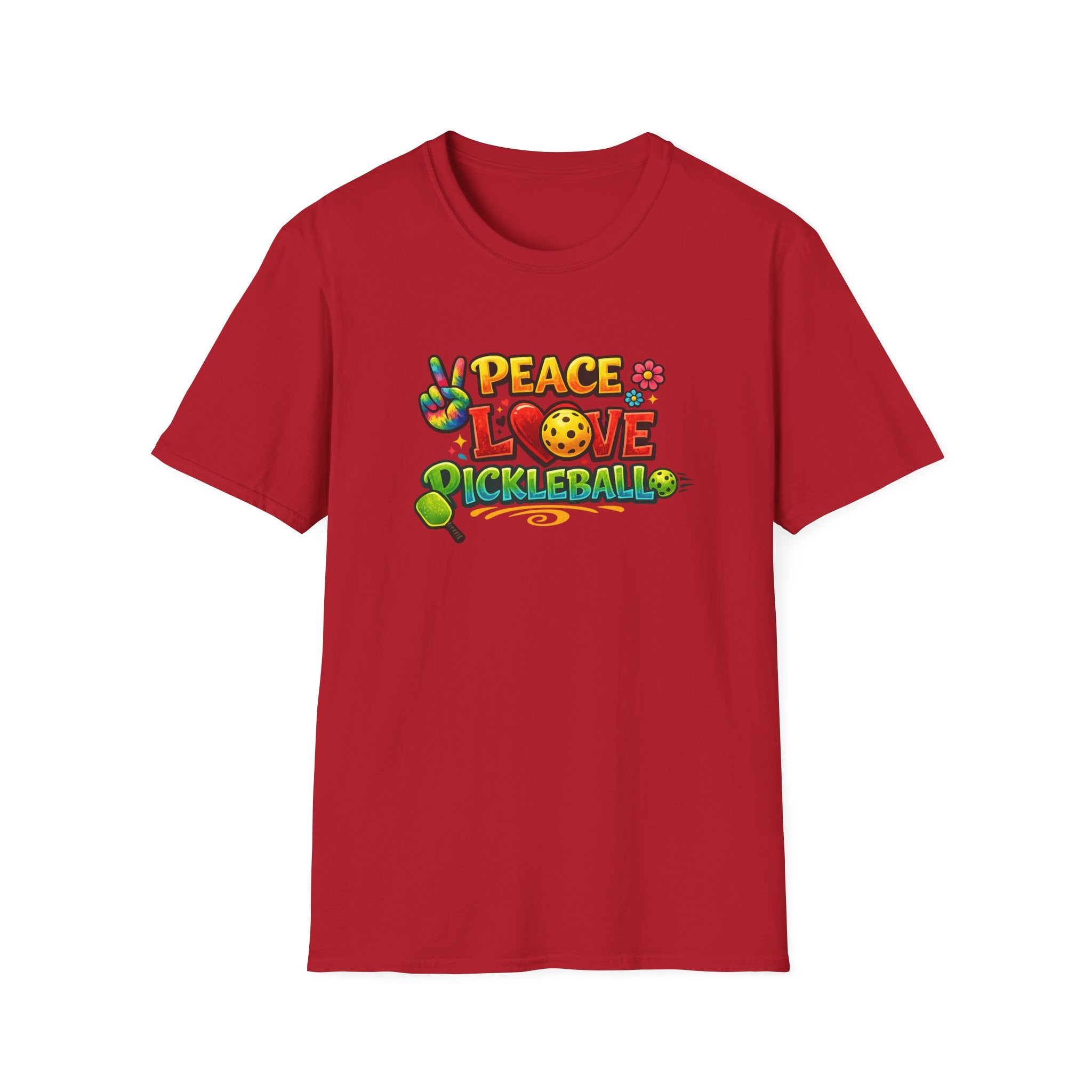 Peace Love Pickleball Shirt Pickleball Player Gift Cute Pickleball Apparel Pickleball Player Tee 9 colors 100% cotton