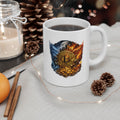 Bitcoin Fire & Ice Mug Crypto Coffee Cup Bullish BTC Art Mug Cryptocurrency Investor Gift Crypto Trader Desk Mug 11 oz