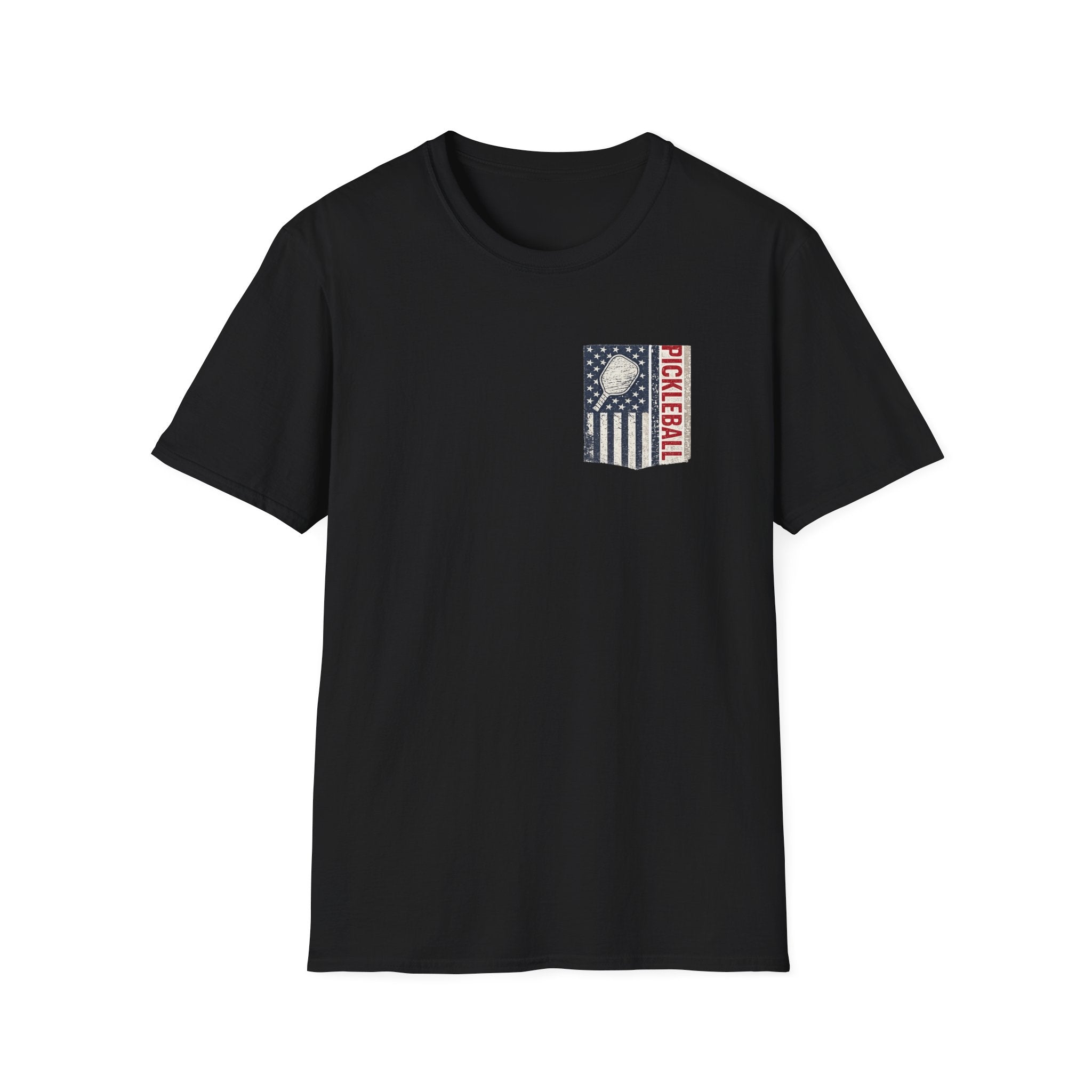 Patriotic USA Flag Pickleball Shirt Men's Pickleball Tee Gift for Pickleball Fanatic 4th of July Shirt 6 colors 100% cotton