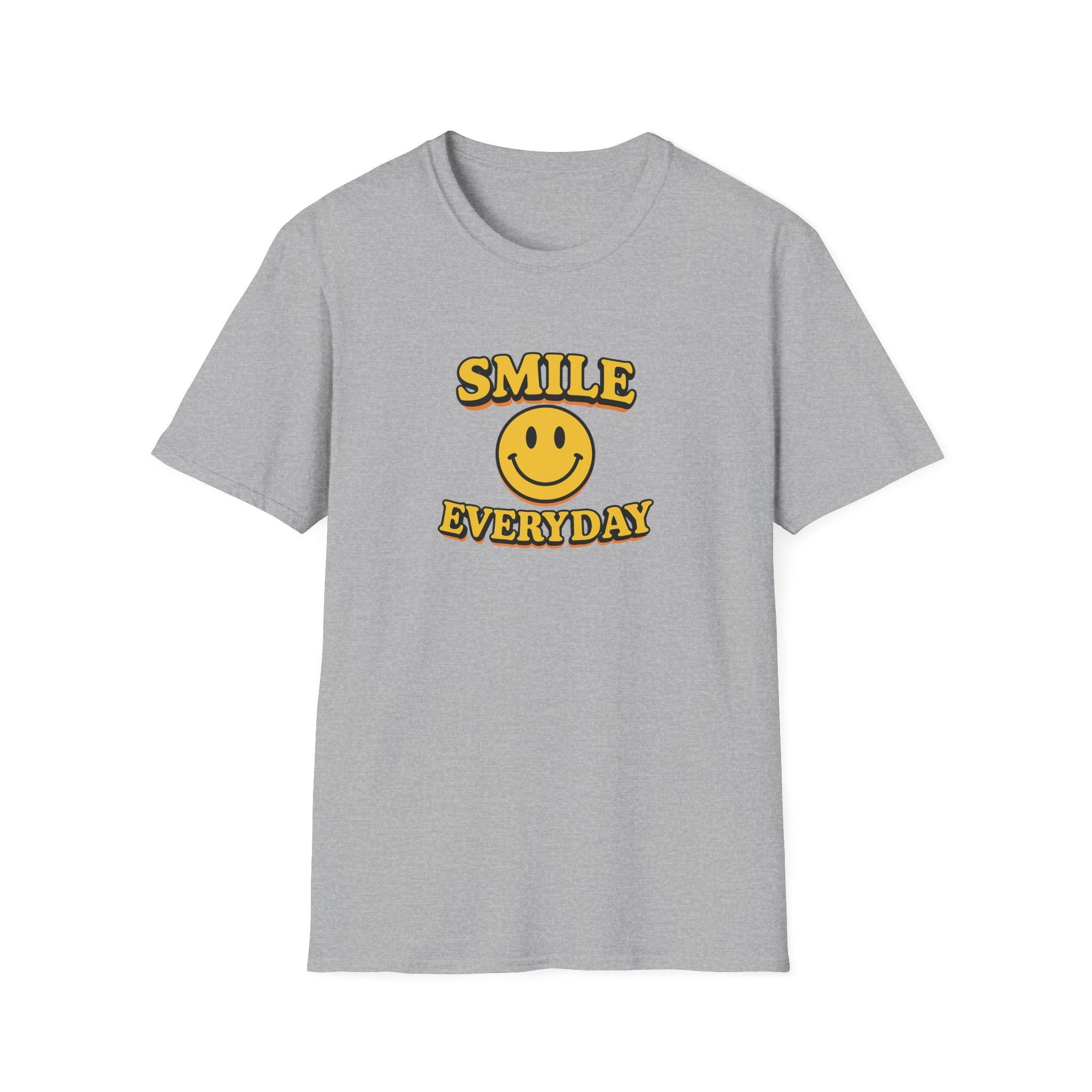 Smile Everyday Retro Tee Happy Vibes Shirt Positive Quote Graphic Tee Feel-Good Aesthetic Shirt 5 colors 100% cotton