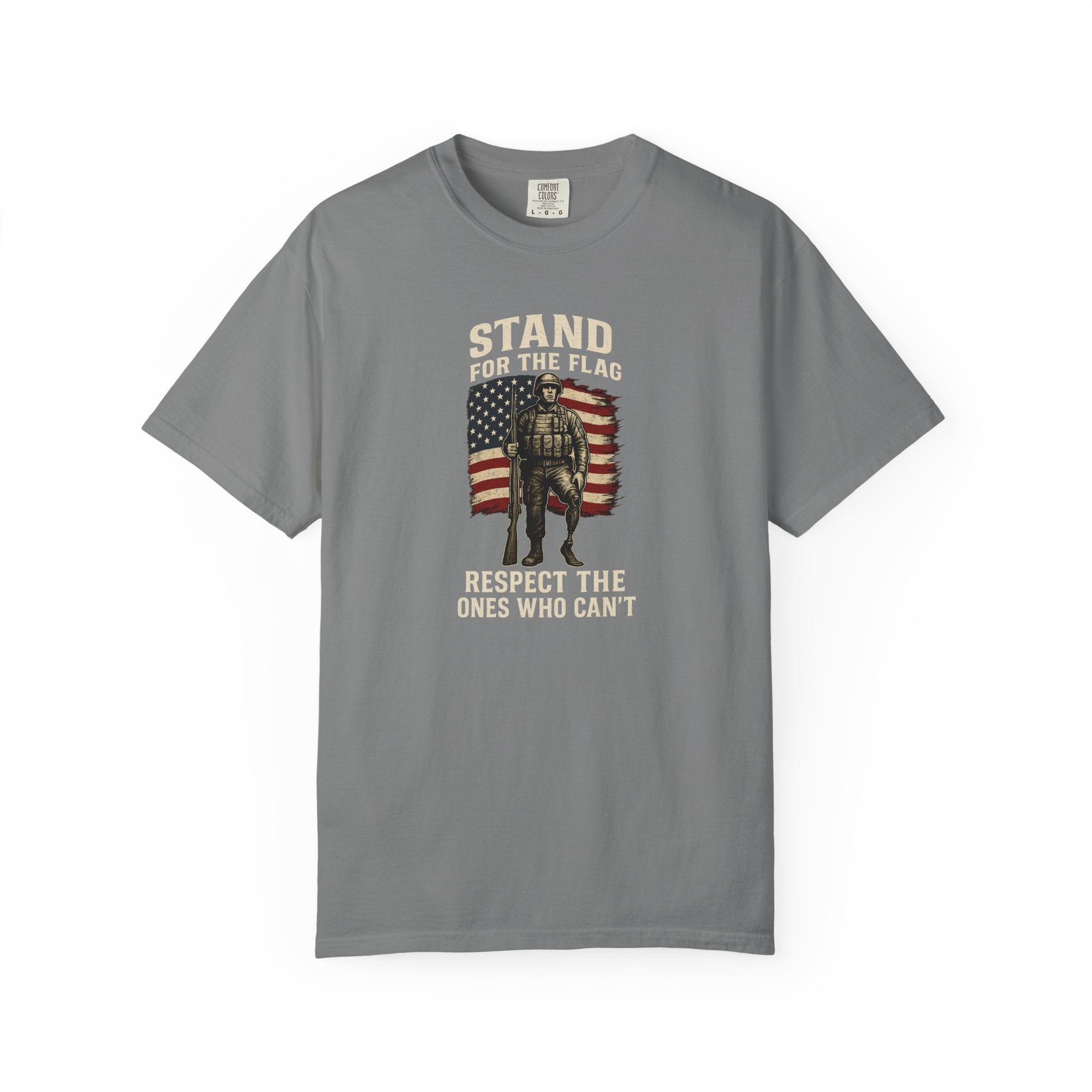 Stehe zur Flagge, Respektiere diejenigen, die es nicht können Soldaten T-Shirt 3 Farben 100% Baumwolle