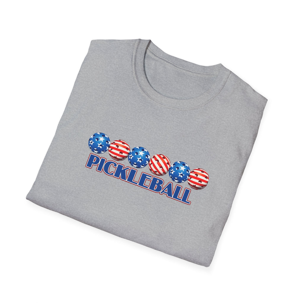 Patriotic Pickleball Shirt USA American Flag Pickleball Tee July 4th Pickleball Gift Pickleball Player Shirt 6 colors 100% cotton