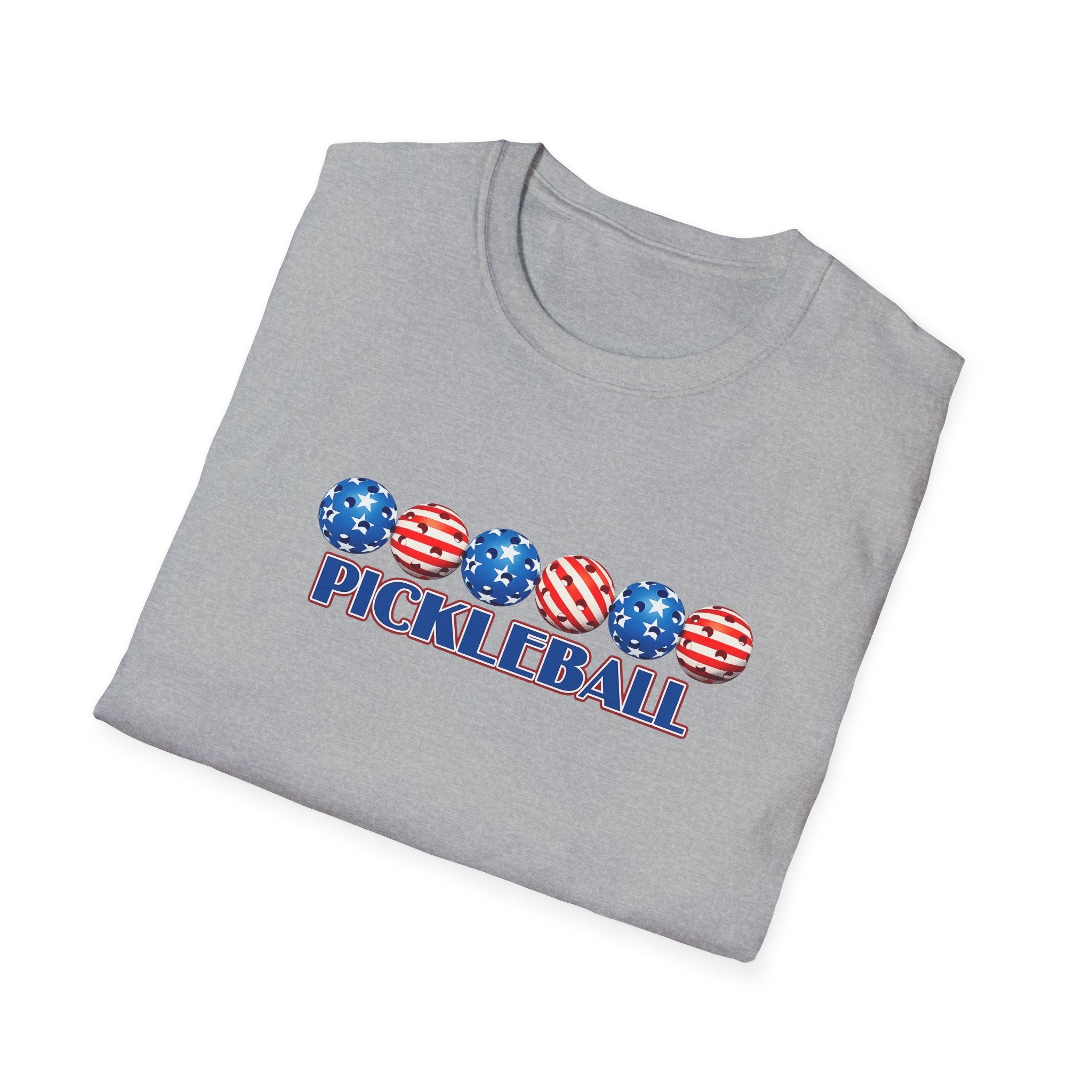 Patriotic Pickleball Shirt USA American Flag Pickleball Tee July 4th Pickleball Gift Pickleball Player Shirt 6 colors 100% cotton