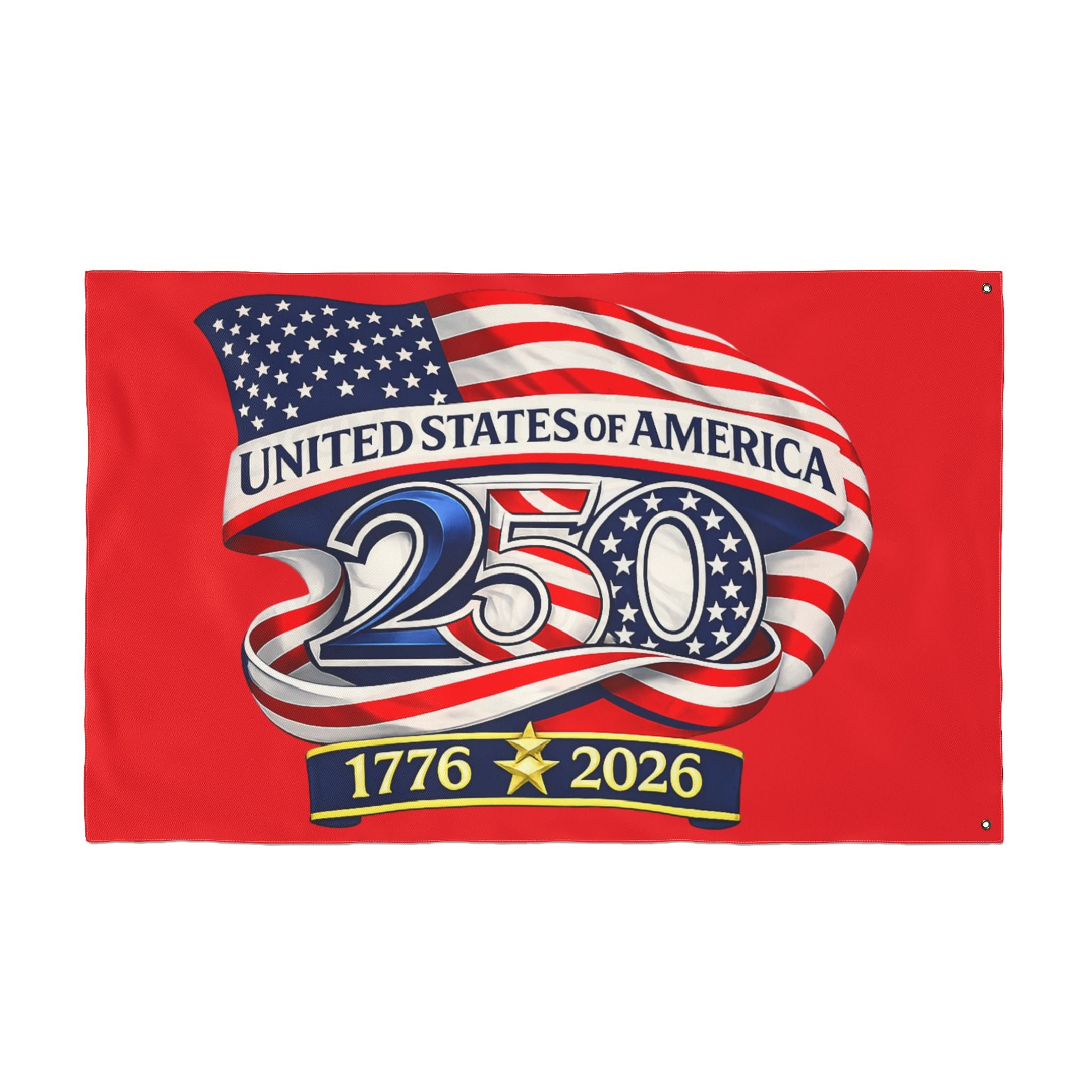 USA 250th Anniversary Flag 3 x 5 Double Sided 1776-2026 Patriotic Outdoor Banner Polyester Flag with Grommets