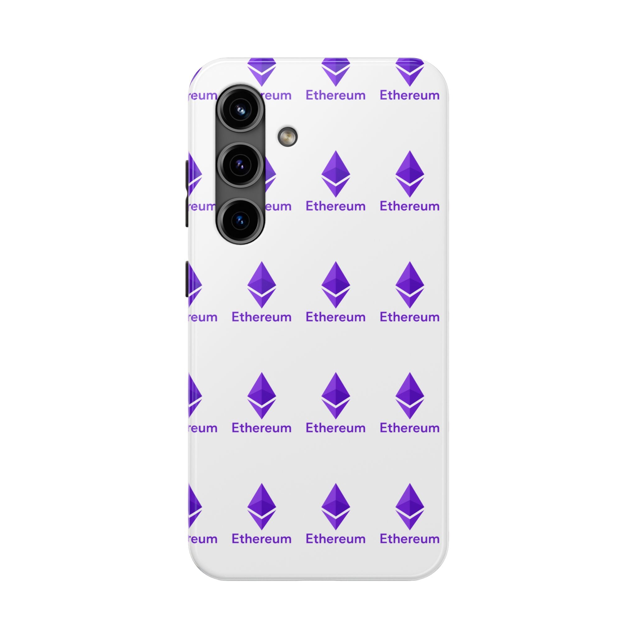 Ethereum Tough Phone Case Crypto iPhone Samsung Case Glossy Protective Phone Cover Impact Resistant ETH Case