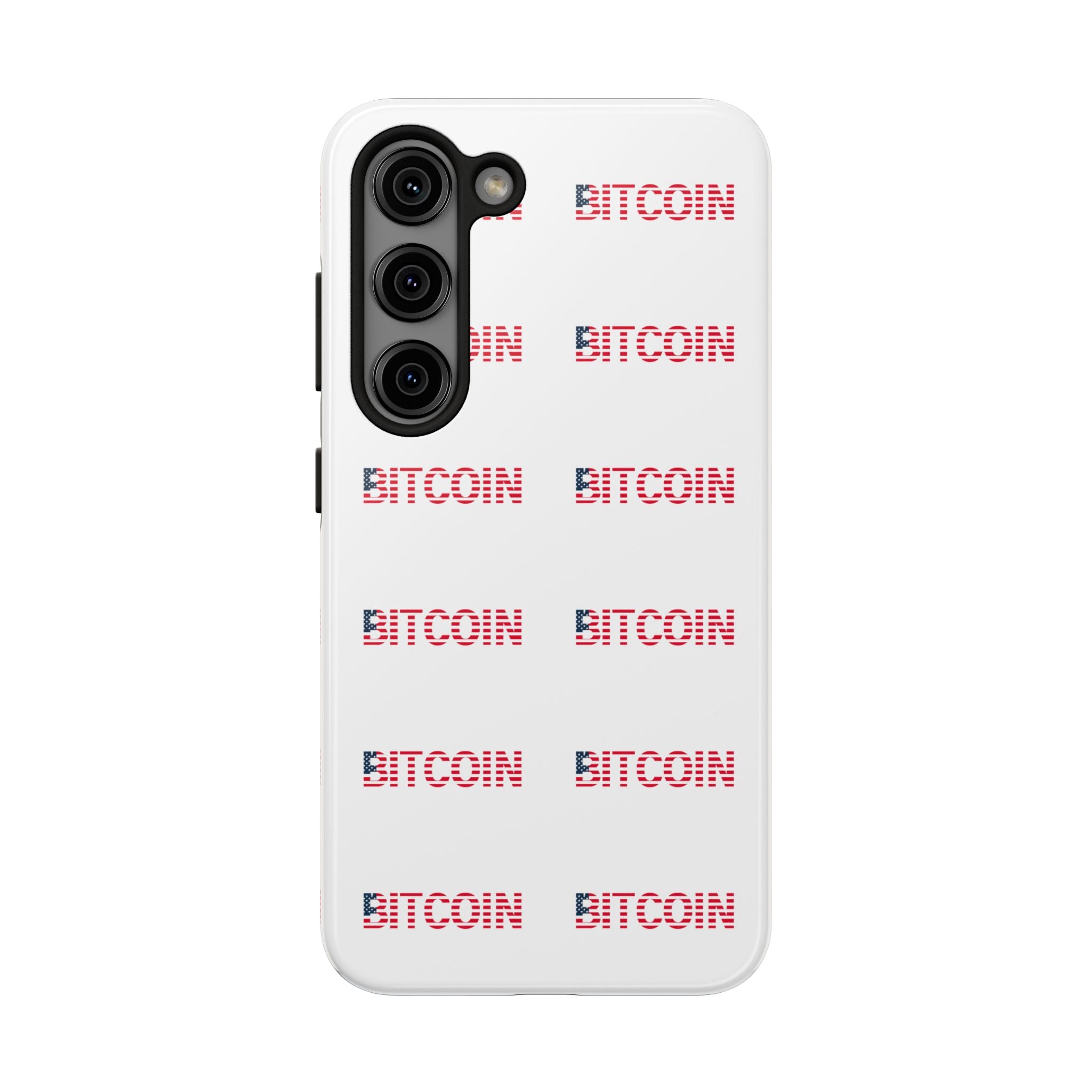 Bitcoin Tough Phone Case Crypto Phone Case iPhone and Samsung Case Glossy Protective Cover Bitcoin Logo Case