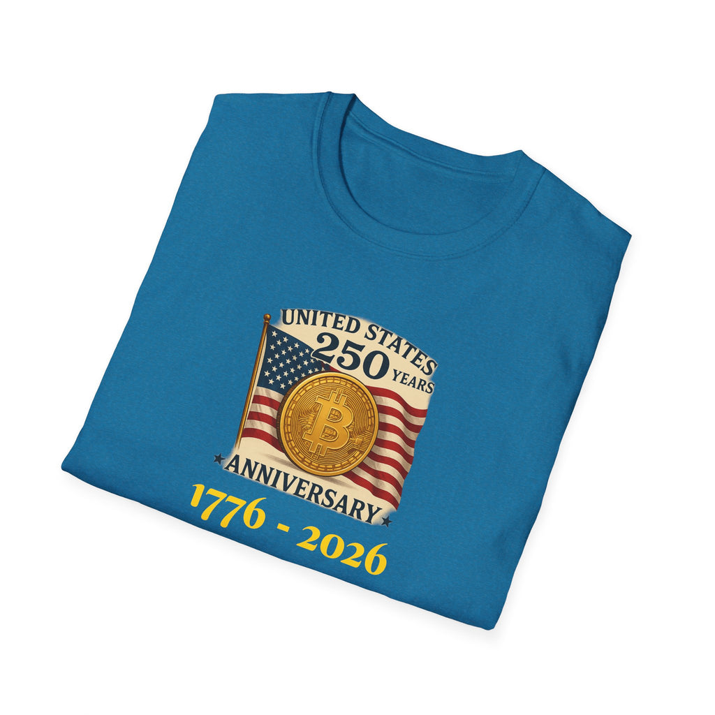 Bitcoin USA 250th Anniversary Bitcoin Tee American Revolution Meets Digital Evolution Patriotic T-Shirt 5 colors 100% cotton