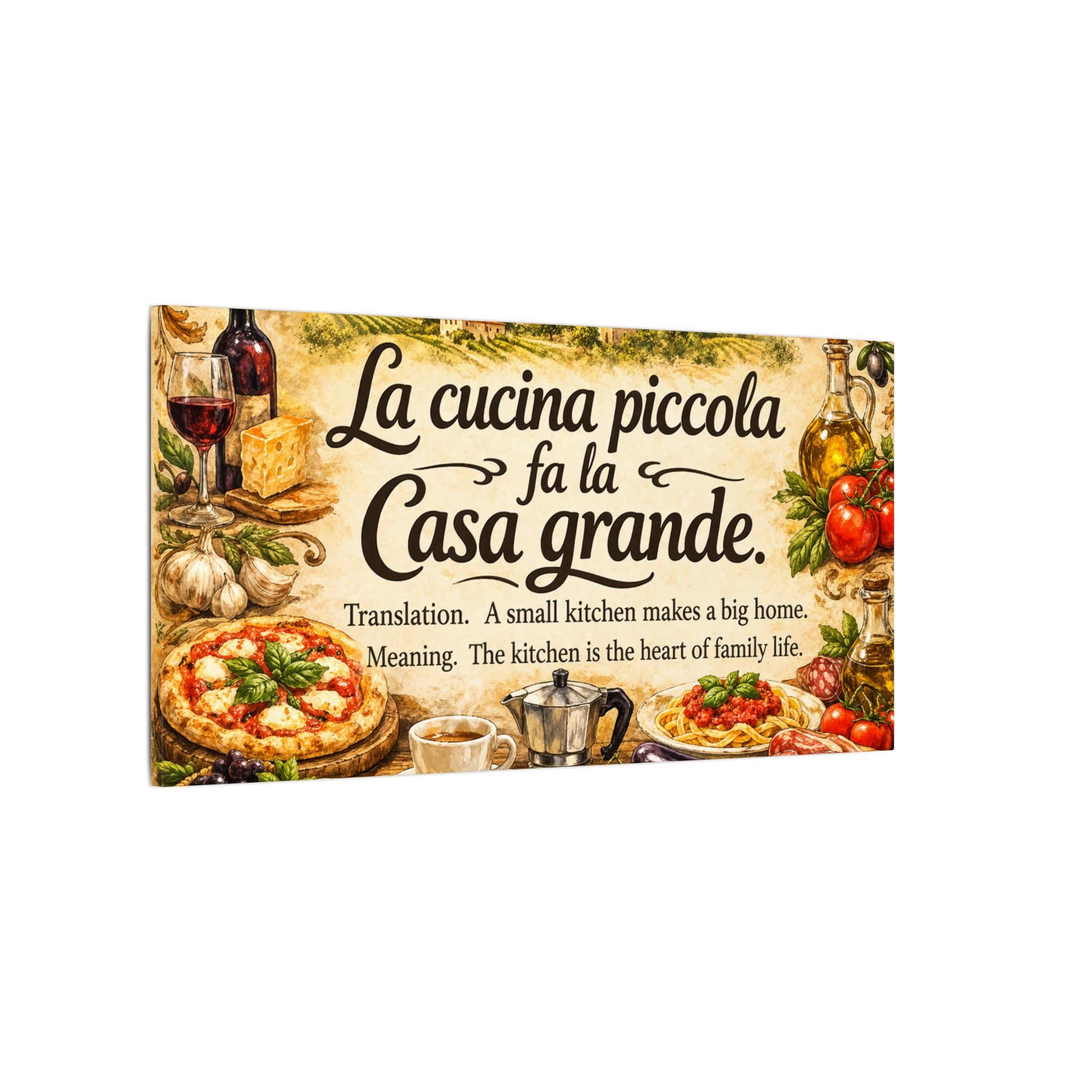 Vintage Italian Kitchen Wall Art Canvas La Cucina Italian Bistro Decor Farmhouse Kitchen Canvas Italian Style Wall Art 7 Sizes