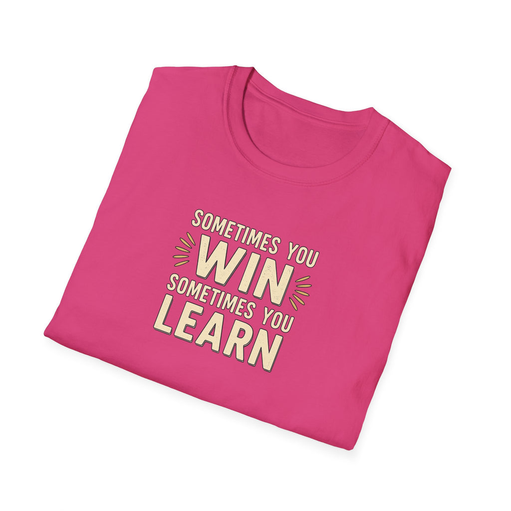 Win or Learn Tee When Quitting is not an Option Bold Motivation Streetwear Shirt 5 colors 100% cotton