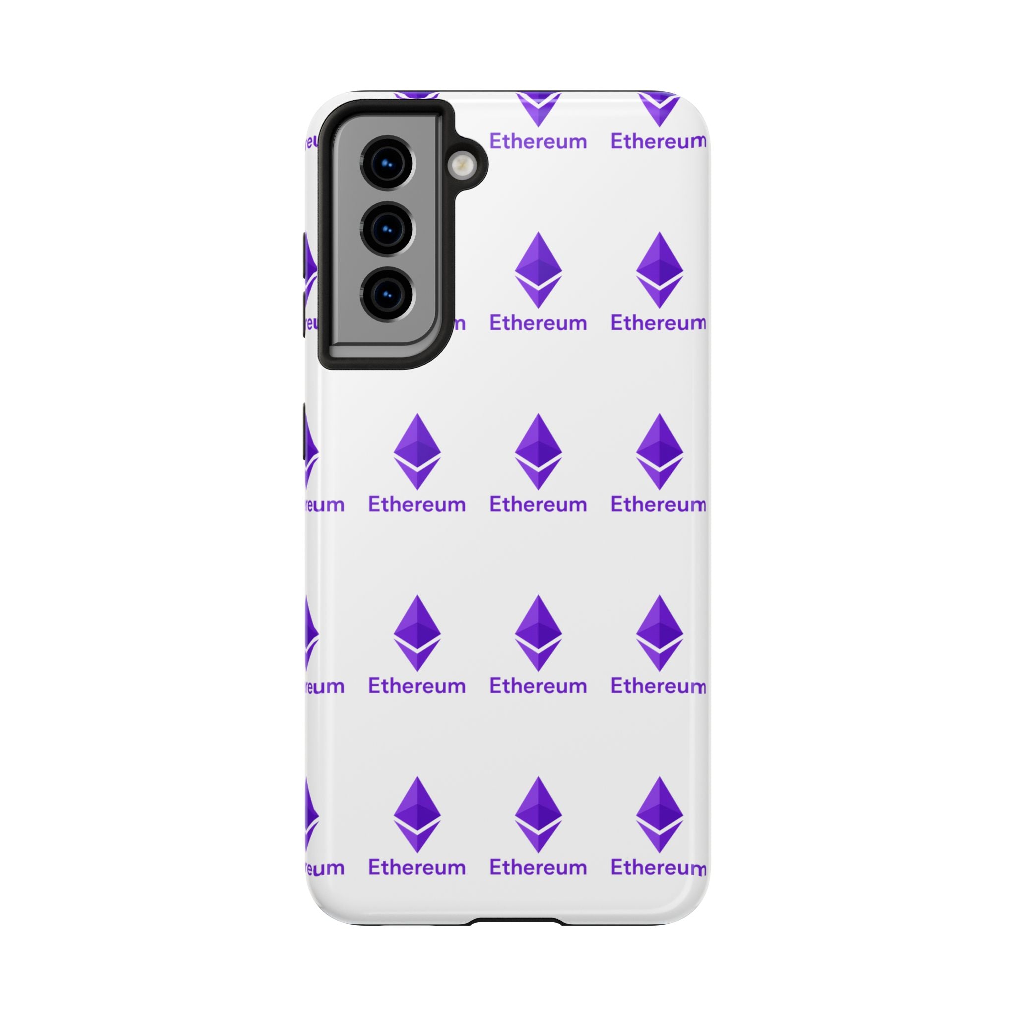 Ethereum Tough Phone Case Crypto iPhone Samsung Case Glossy Protective Phone Cover Impact Resistant ETH Case