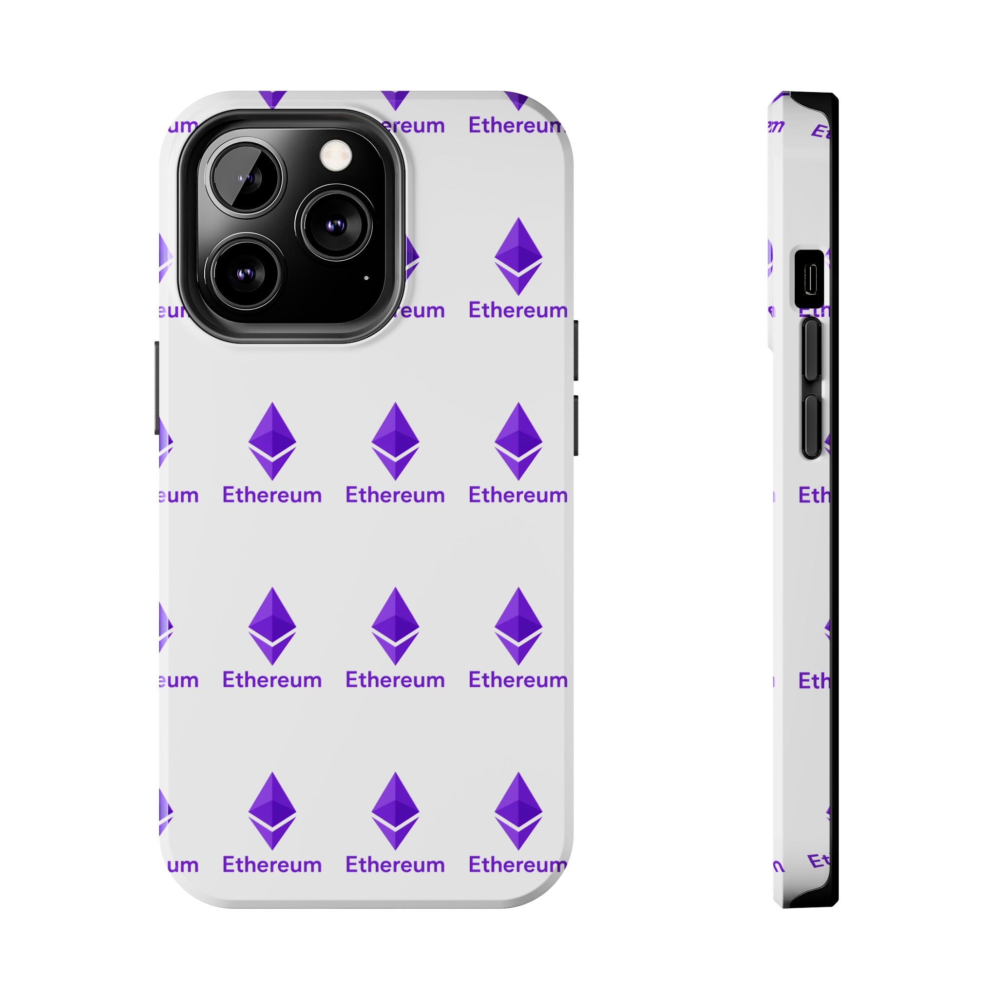 Ethereum Tough Phone Case Crypto iPhone Samsung Case Glossy Protective Phone Cover Impact Resistant ETH Case