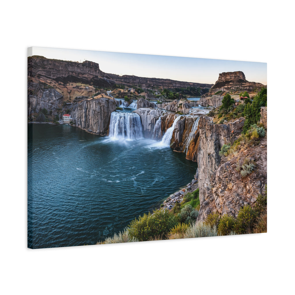 Shoshone Falls Canvas Twin Falls Waterfall Wall Art Snake River Canyon Landscape Large Scenic Home Decor Stretched 1.25 6 Sizes