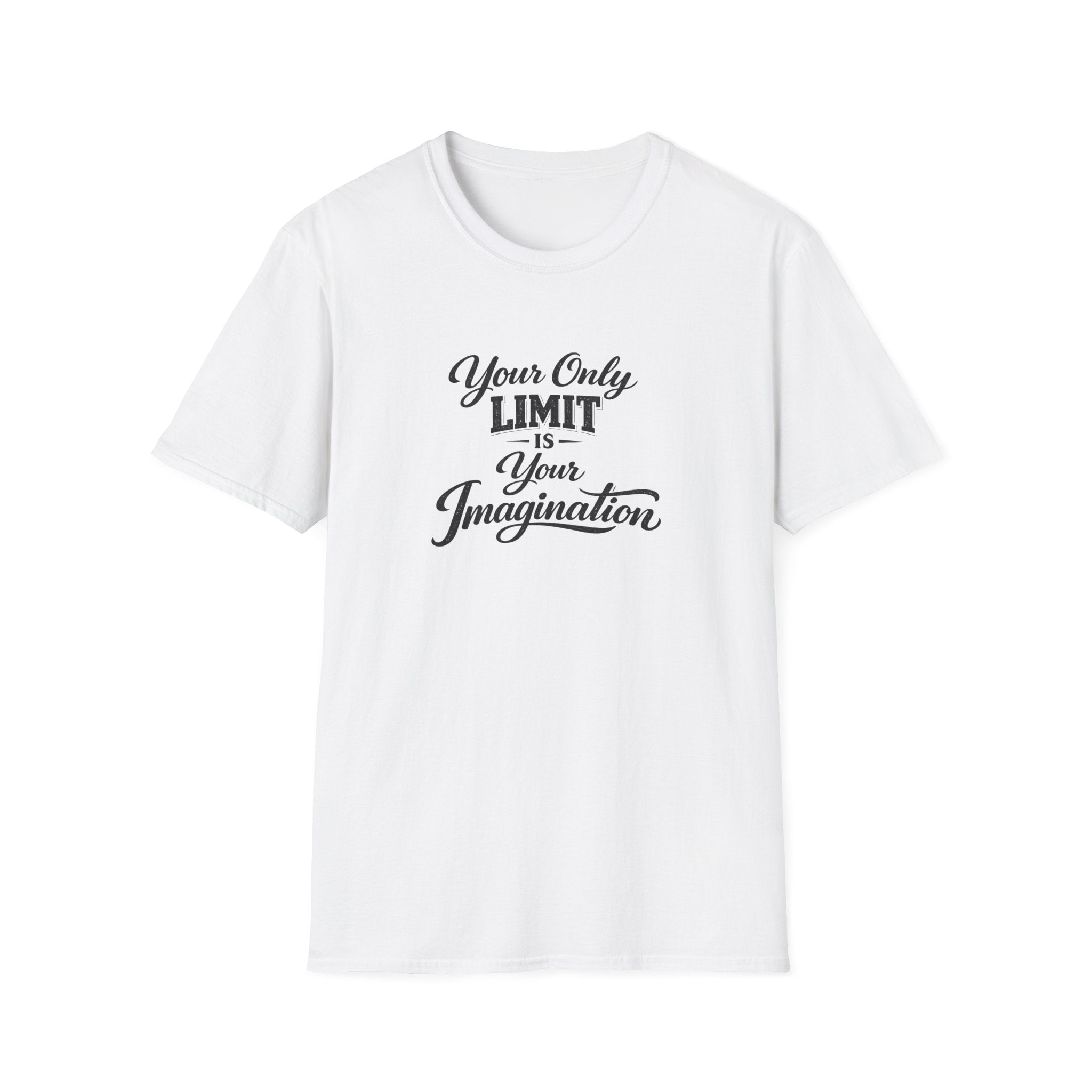 Your Only Limit Is Your Imagination Motivational Quote T-Shirt Inspirational Typography Tee 7 colors 100% cotton
