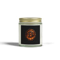 Fiery Bitcoin Logo Candle Coconut Apricot Wax Candle 4oz 9oz