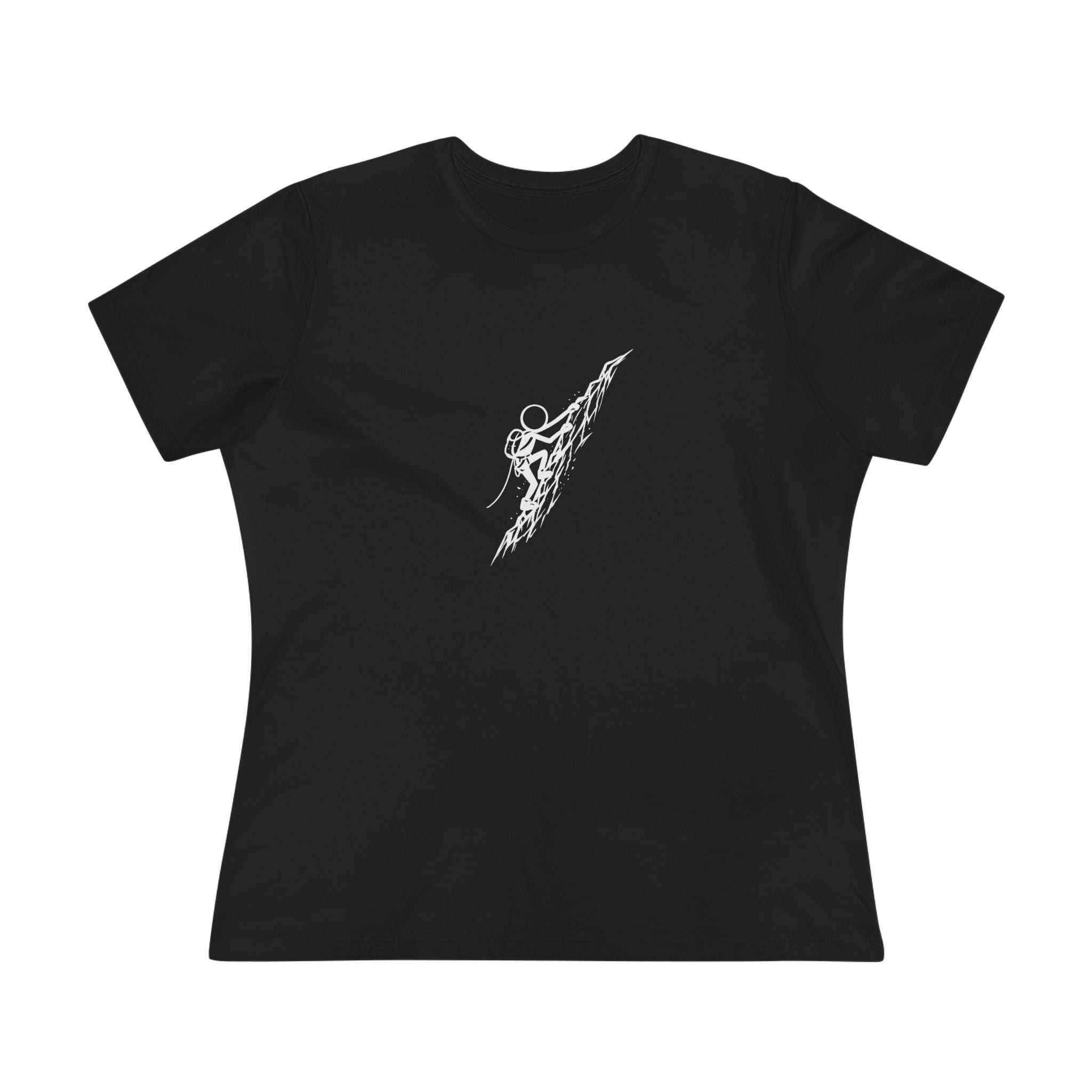Minimalist Rock Climber Women's TShirt Adventure Lover Tee Mountain Climbing Top Outdoor Hiking Gift for Her 4 colors 100% cotton