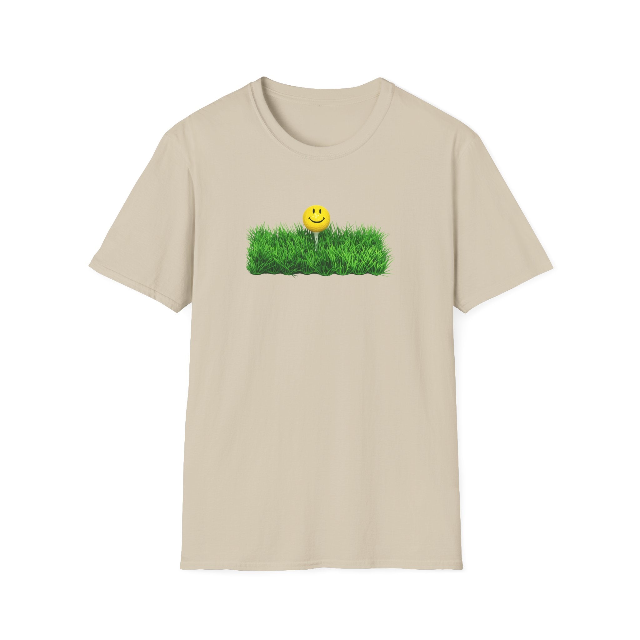 Smiley Face Golf Tee Shirt Happy Golfer Graphic Tee Fun Golf Course Vibes Gift for Golf Lovers 6 colors 100% cotton