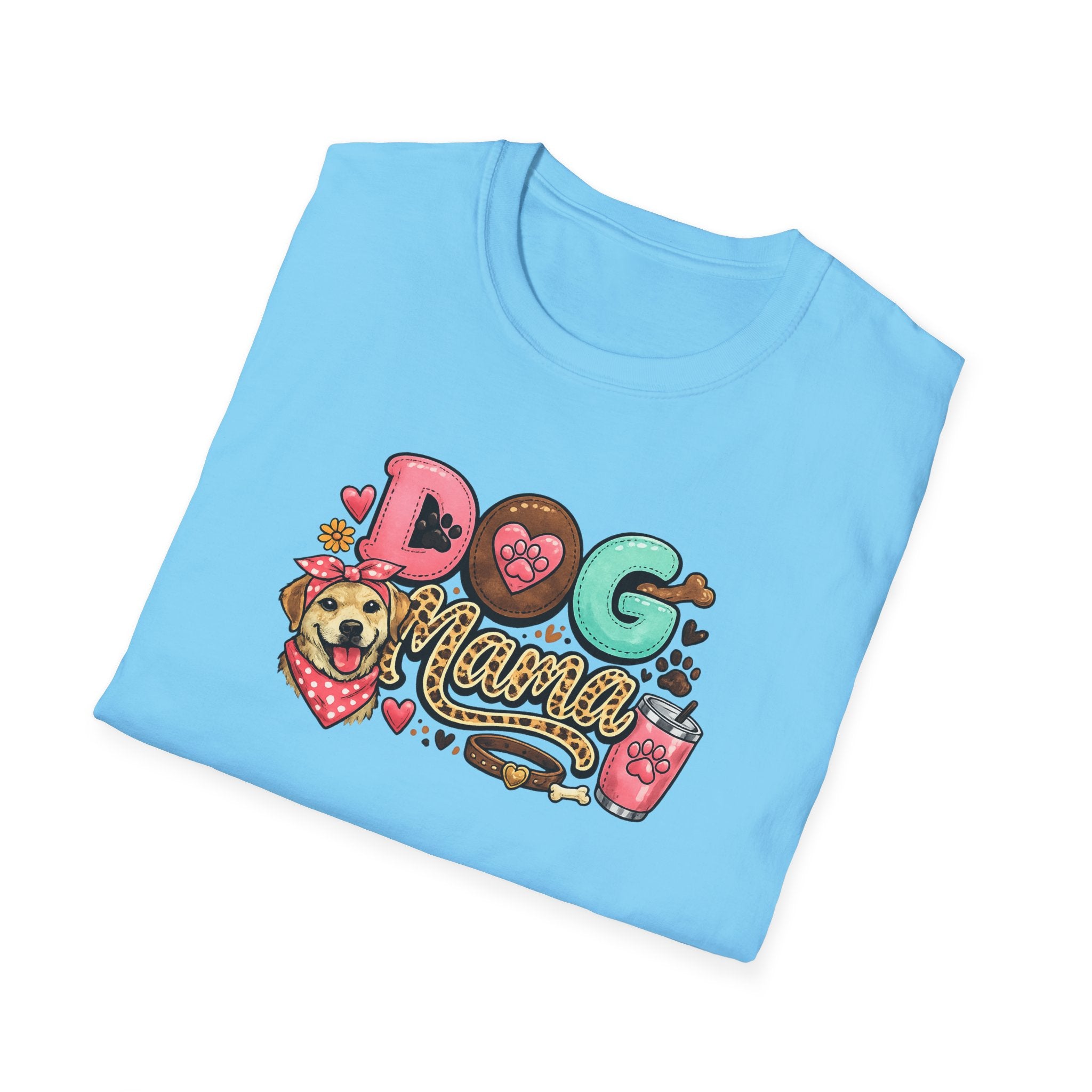 Dog Mama T-Shirt Cute Dog Mom T-Shirt Funny Pet Lover Tee Puppy Mom Gift Trendy Pet Lover Gift 6 colors 100% cotton