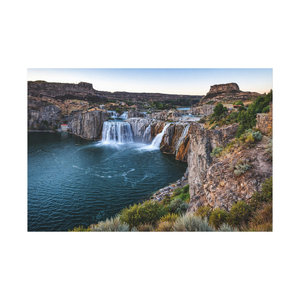 Sats and Stripes Shoshone Falls Canvas Twin Falls Waterfall Wall Art Snake River Canyon