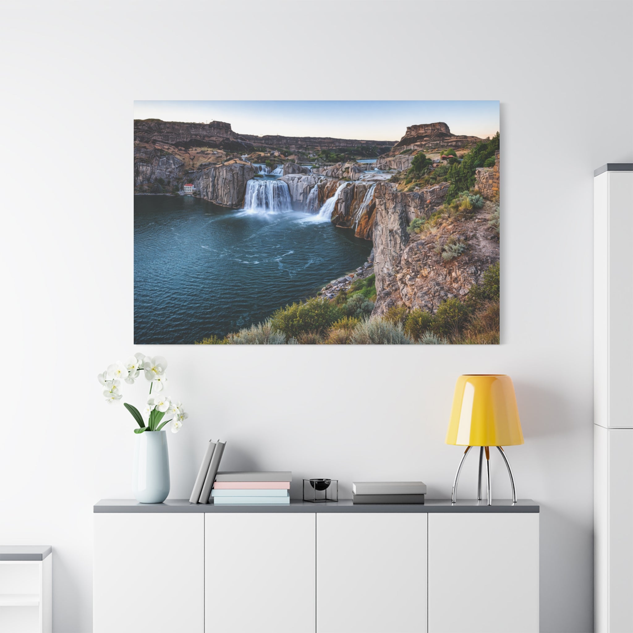 Shoshone Falls Canvas Twin Falls Waterfall Wall Art Snake River Canyon Landscape Large Scenic Home Decor Stretched 1.25 6 Sizes