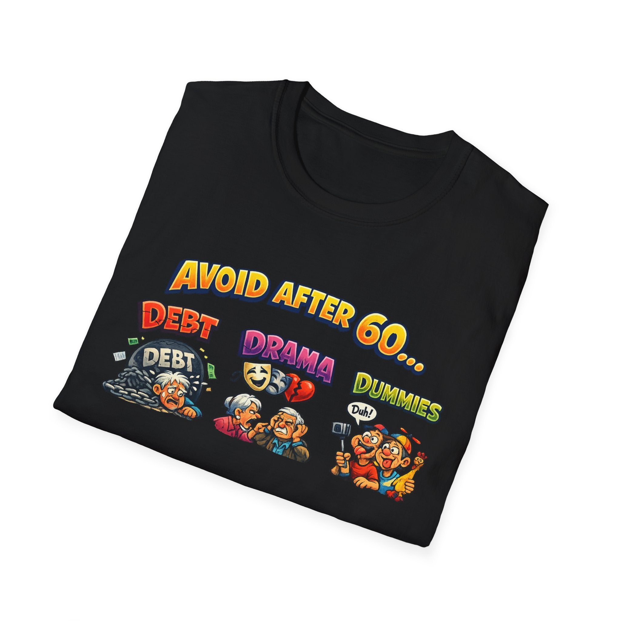 Avoid After 60 Funny T-Shirt Birthday Gift for Men & Women Over 60 Sarcastic Aging Tee 8 colors 100% cotton