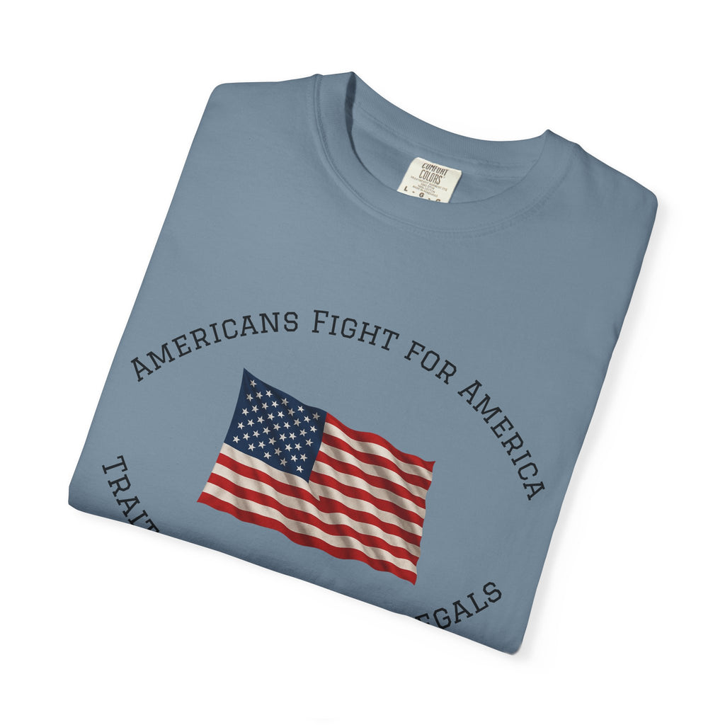 Patriotic American Flag Shirt Bold USA Statement Tee Freedom Graphic T-Shirt Gift for Patriots 5 colors 100% cotton