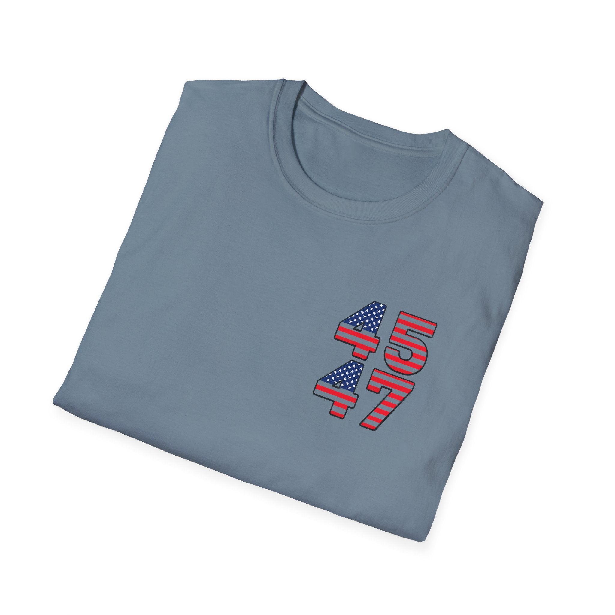 Patriotic 45 47 T-Shirt USA Flag American Pride Tee Fourth of July Shirt Gift for Republican Patriot 7 colors 100% cotton