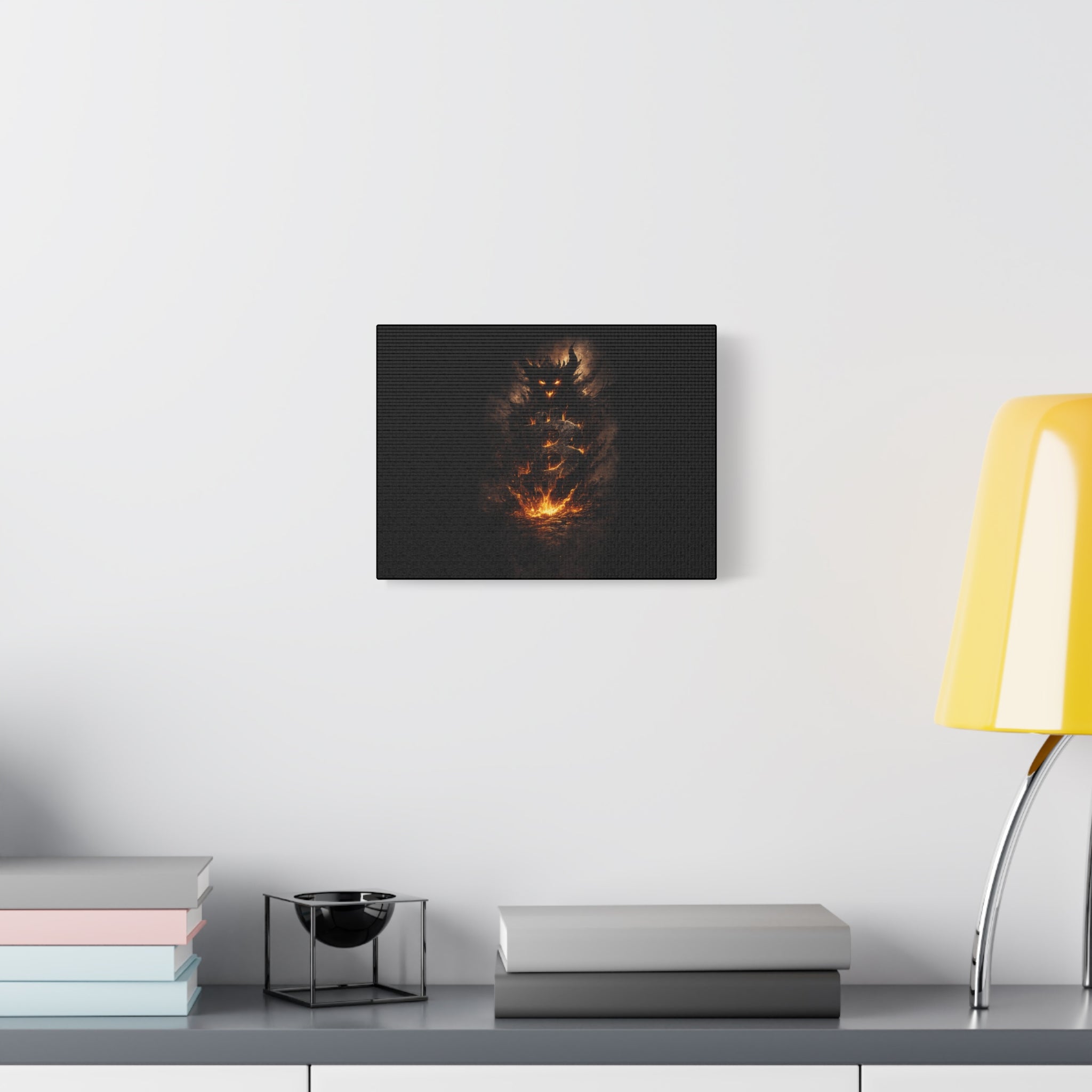 Bitcoin Dark Shadow Matte Canvas Bitcoin Wall Art 12 x 9