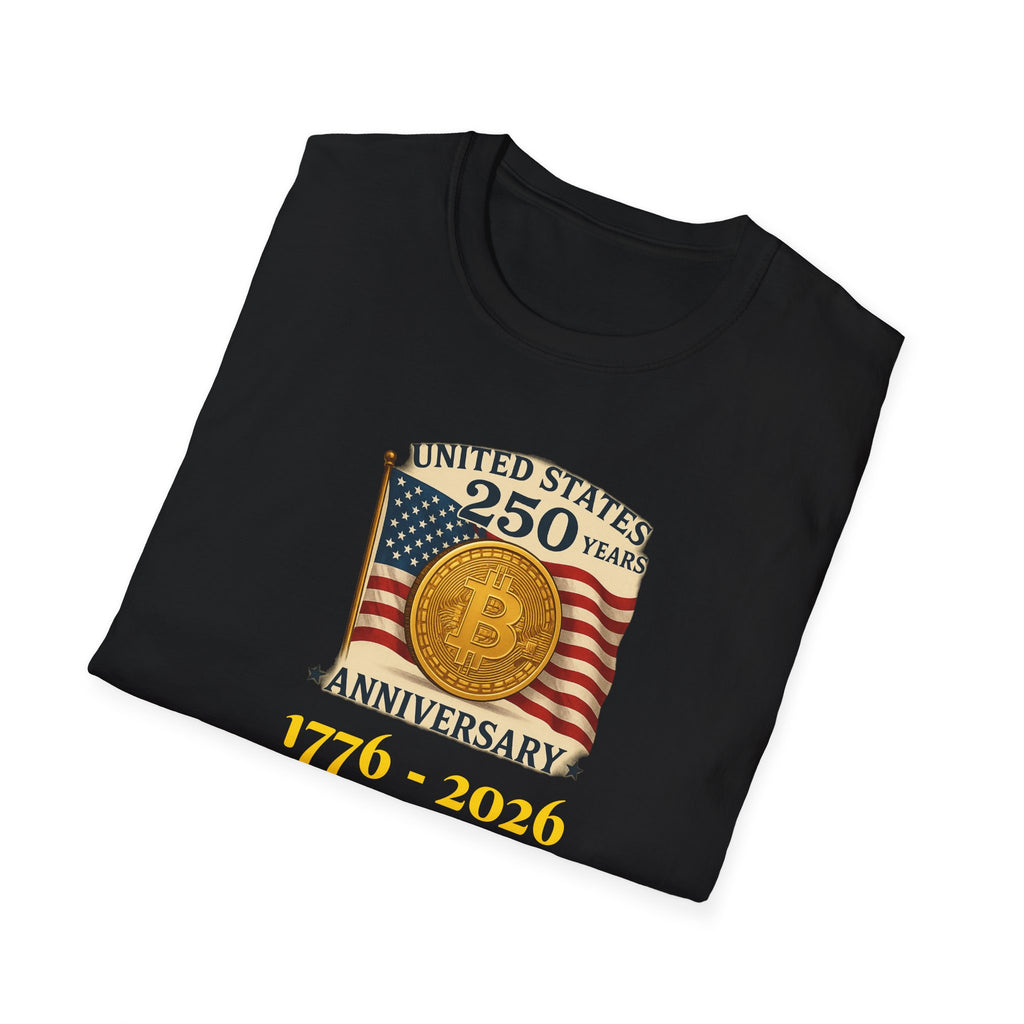 Bitcoin USA 250th Anniversary Bitcoin Tee American Revolution Meets Digital Evolution Patriotic T-Shirt 5 colors 100% cotton