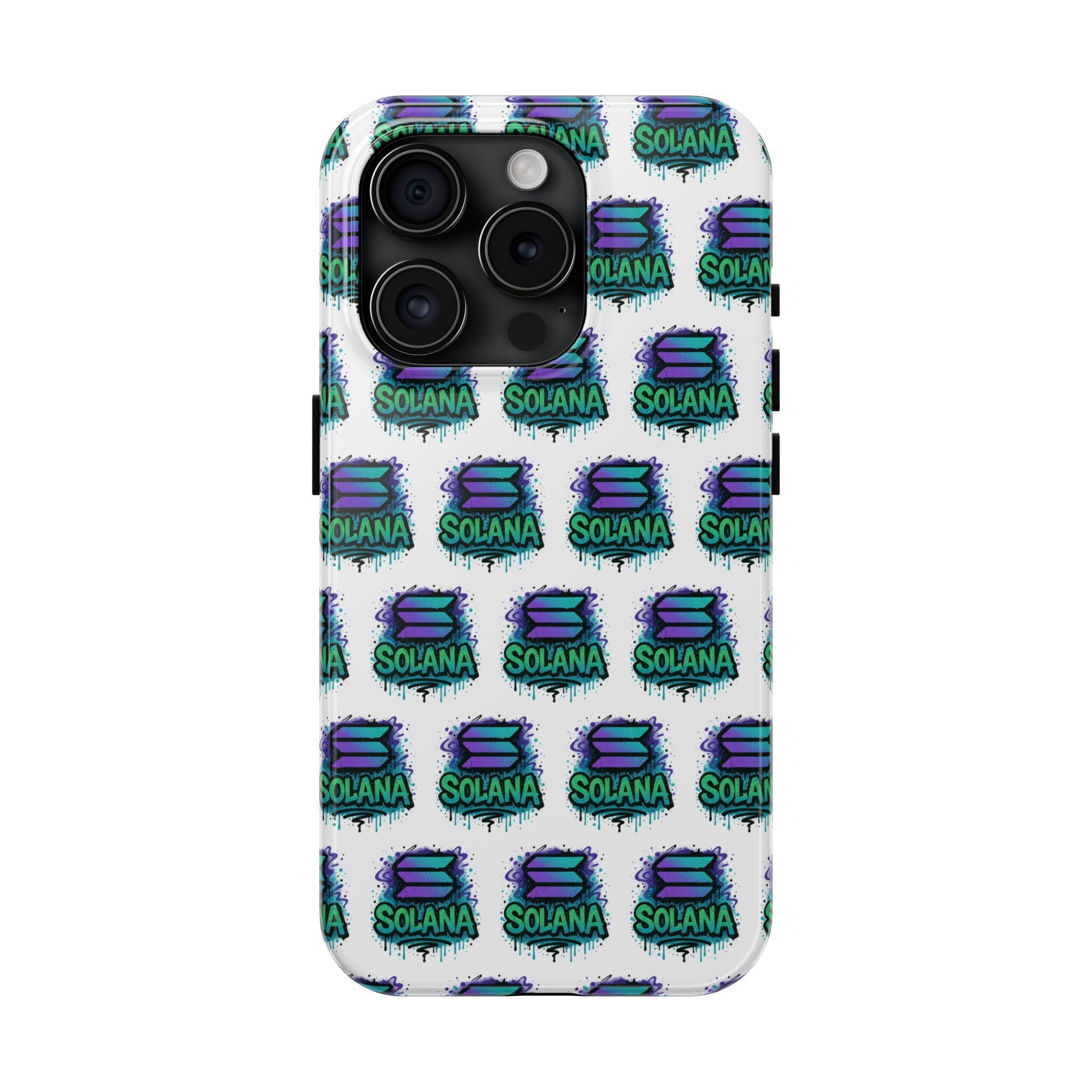 Edgy Solana Tough Phone Case Crypto iPhone Samsung Case Glossy Protective Phone Cover Impact Resistant SOL Case