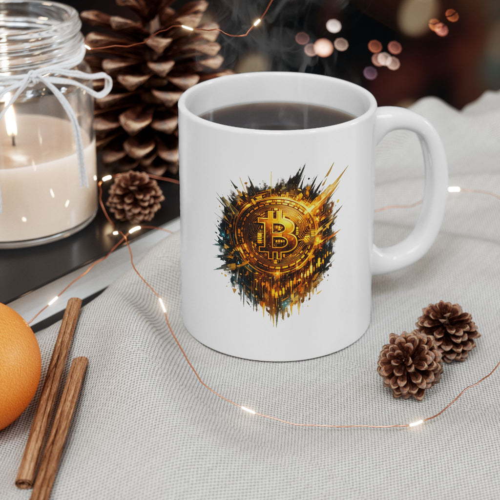 Bitcoin Coffee Mug Crypto Bitcoin Mug Bitcoin Gift for Investors Cryptocurrency Coffee Cup Bitcoin Art Mug 11 oz