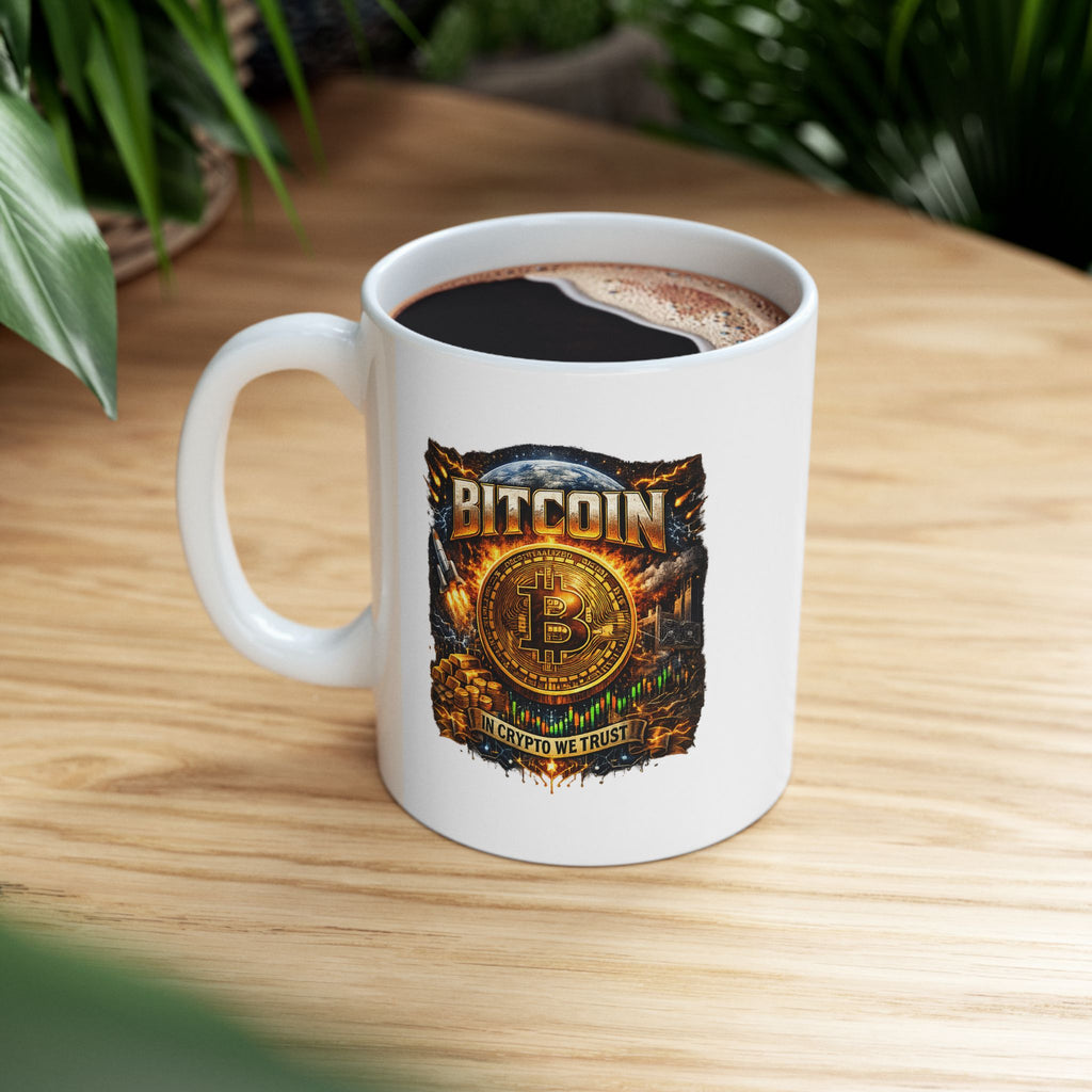 Bitcoin Coffee Mug In Crypto We Trust Mug Crypto Investor Mug Bitcoin Lover Gift Digital Gold Coffee Cup 11 oz