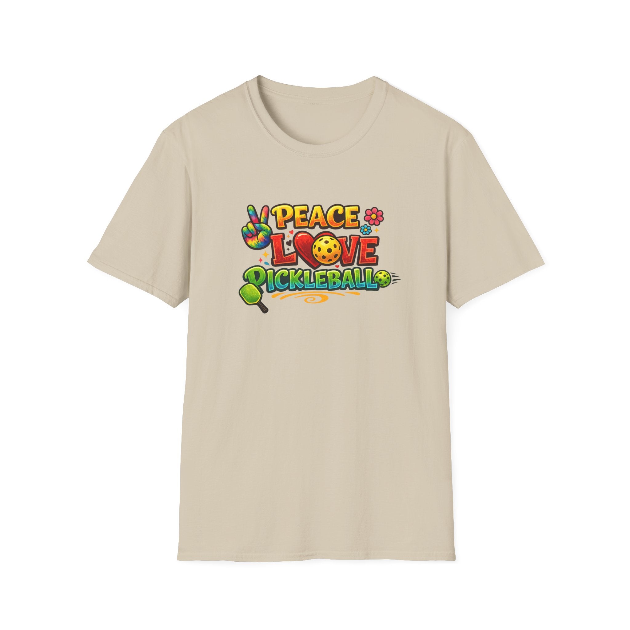 Peace Love Pickleball Shirt Pickleball Player Gift Cute Pickleball Apparel Pickleball Player Tee 9 colors 100% cotton